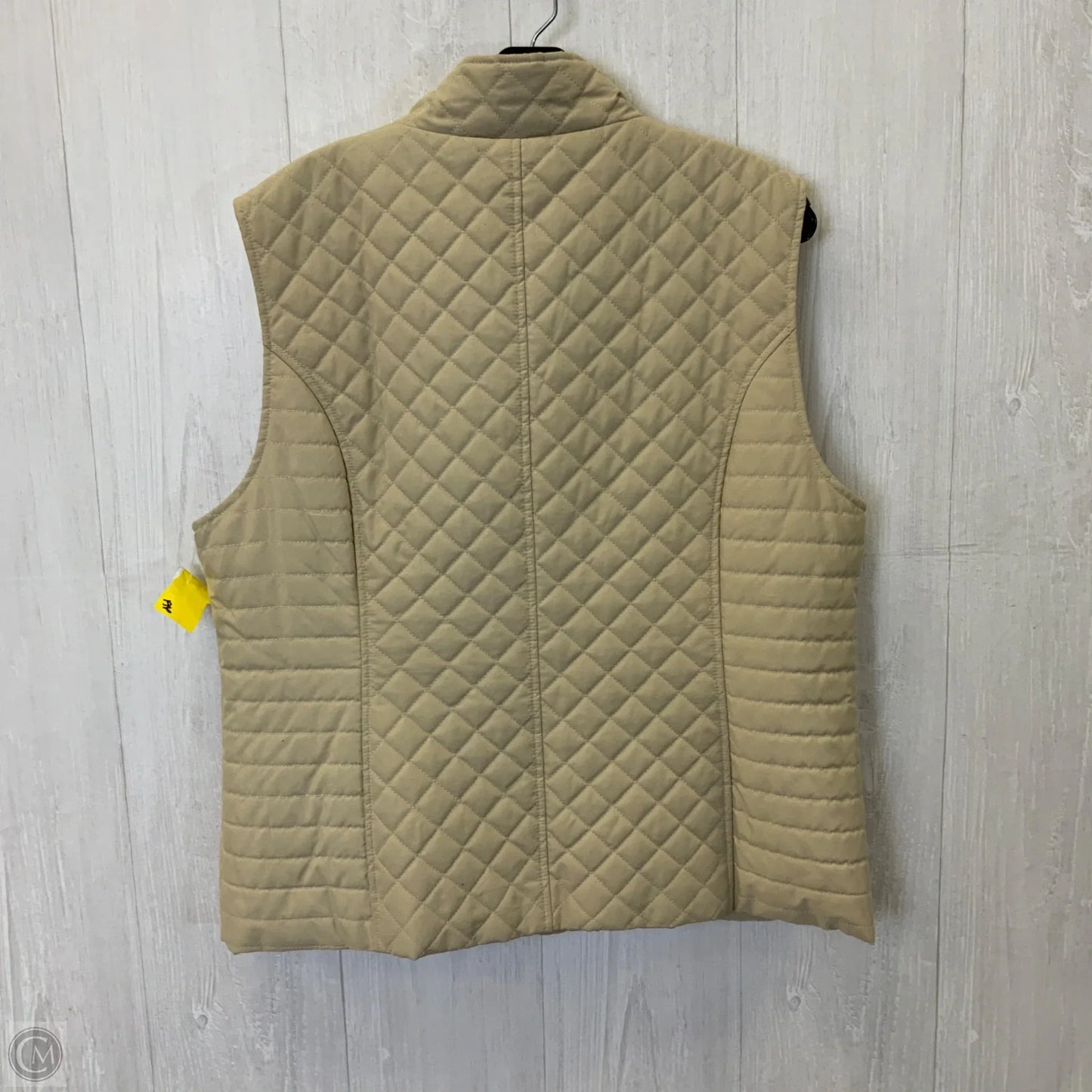 Vest Puffer & Quilted By Nine West Apparel In Tan, Size: Xl