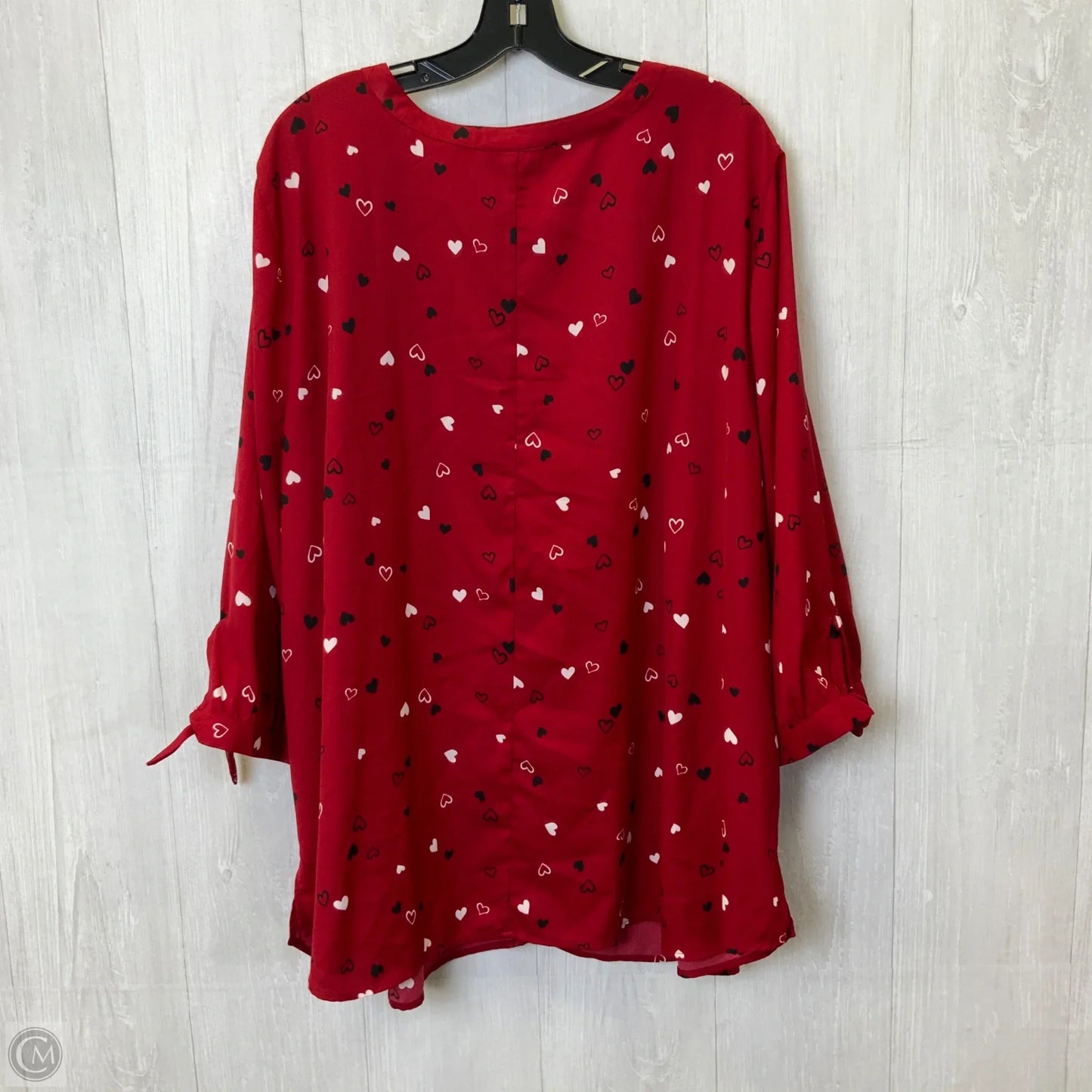 Top Long Sleeve By Catherines In Red, Size: 3x