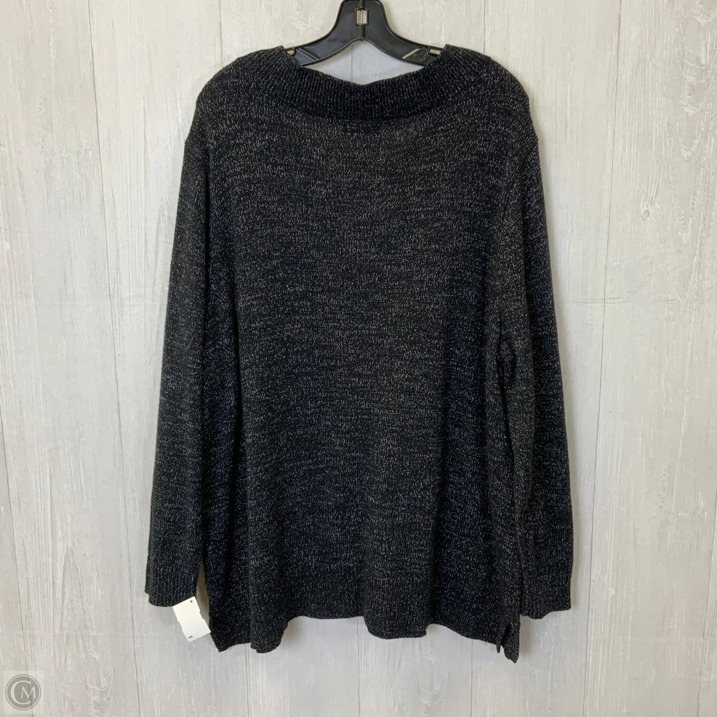 Sweater By Croft And Barrow In Black & White, Size: 3x