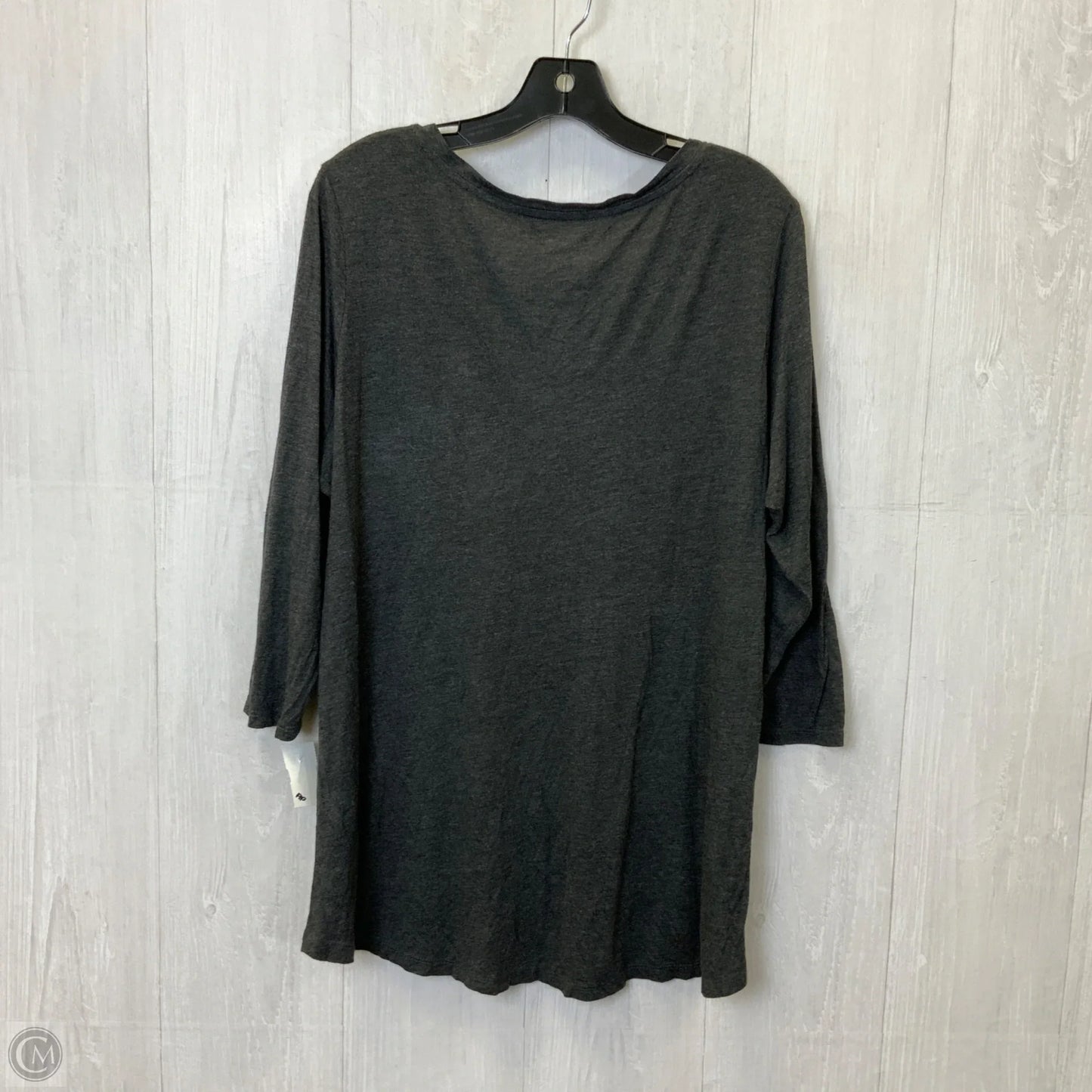 Top Long Sleeve By Betsey Johnson In Grey, Size: 1x