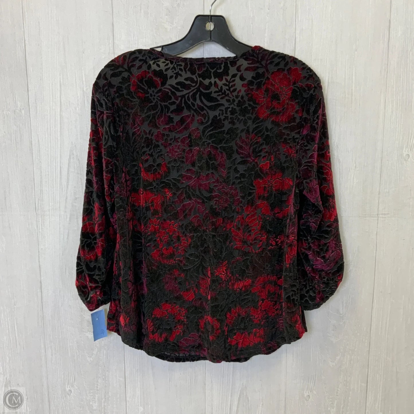 Blouse Long Sleeve By Roz And Ali In Black, Size: L