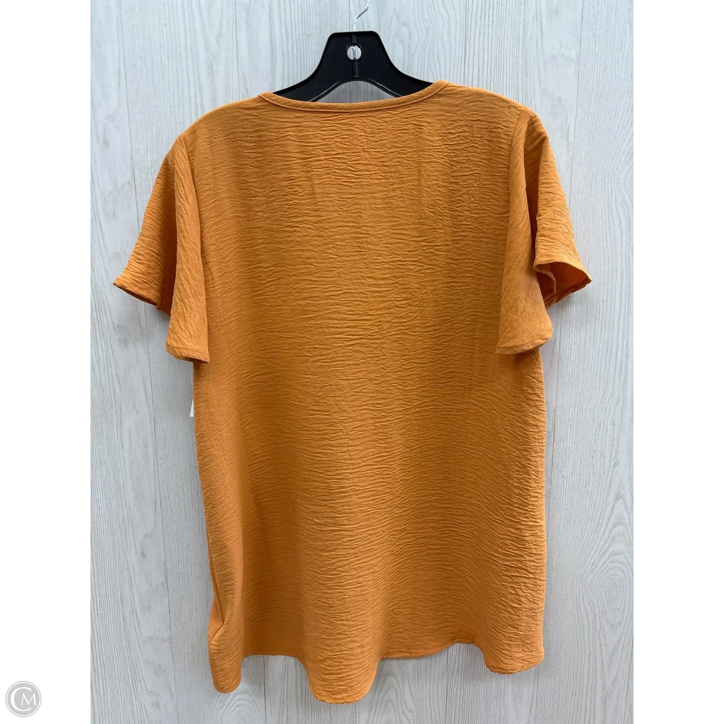 Top Short Sleeve By Zenana Outfitters In Orange, Size: M