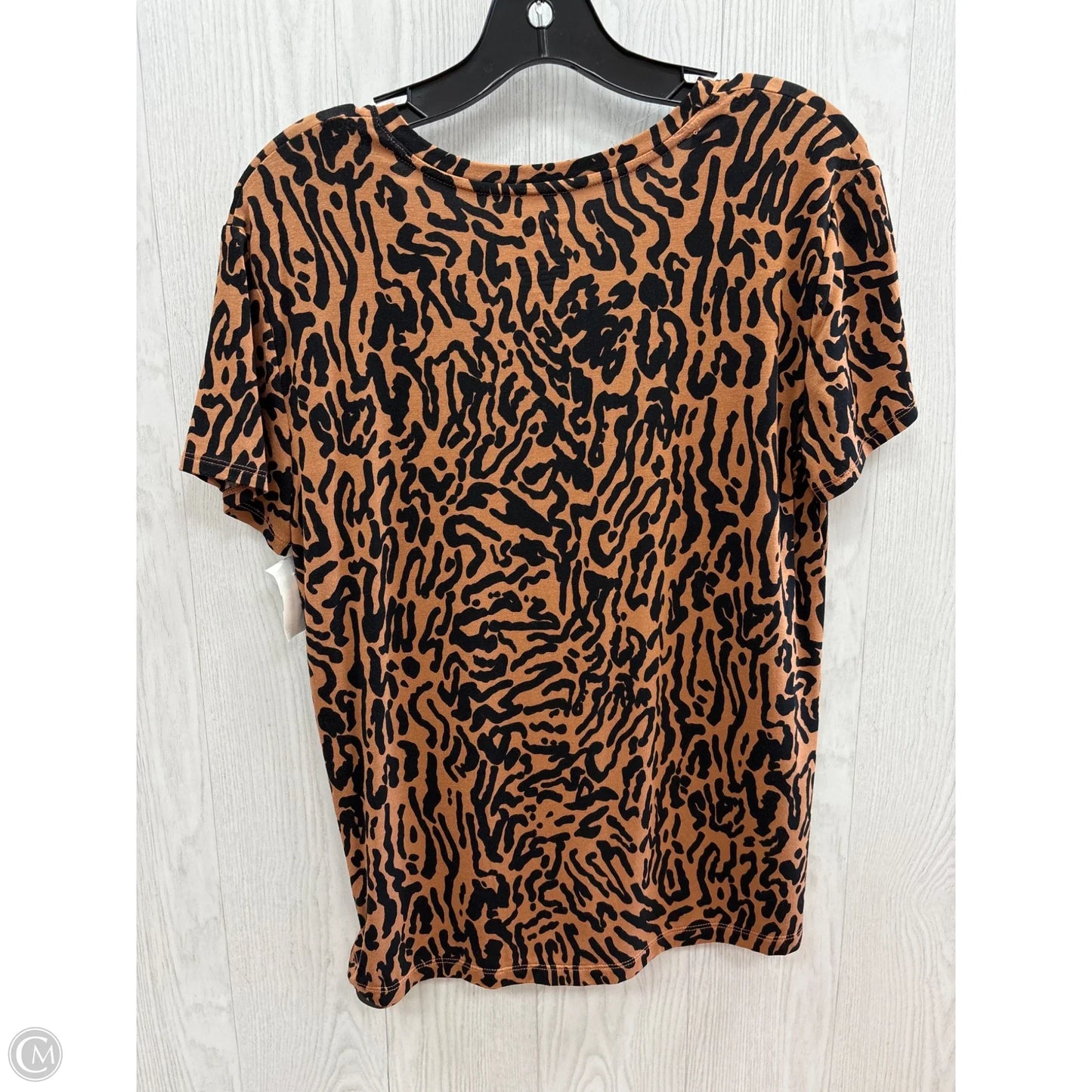 Top Short Sleeve By Nine West In Animal Print, Size: S
