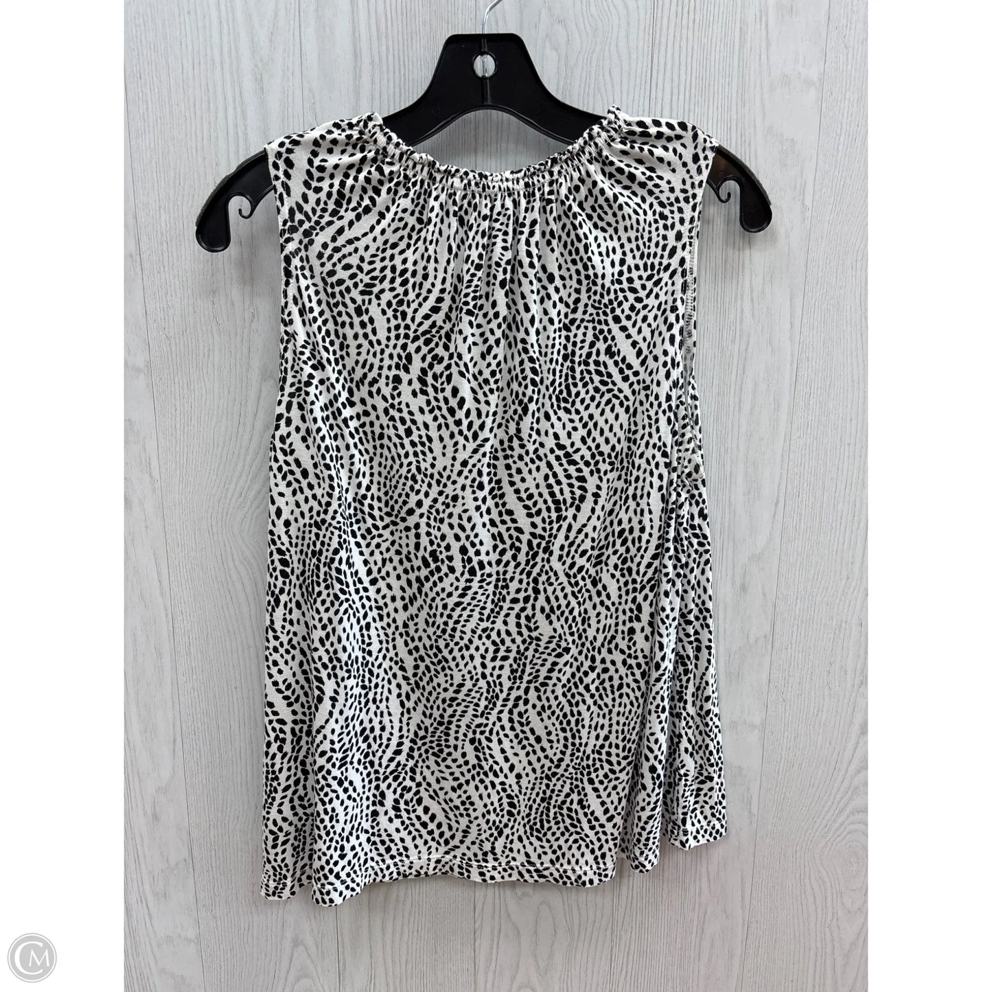 Top Sleeveless By Simply Vera In Black & White, Size: M