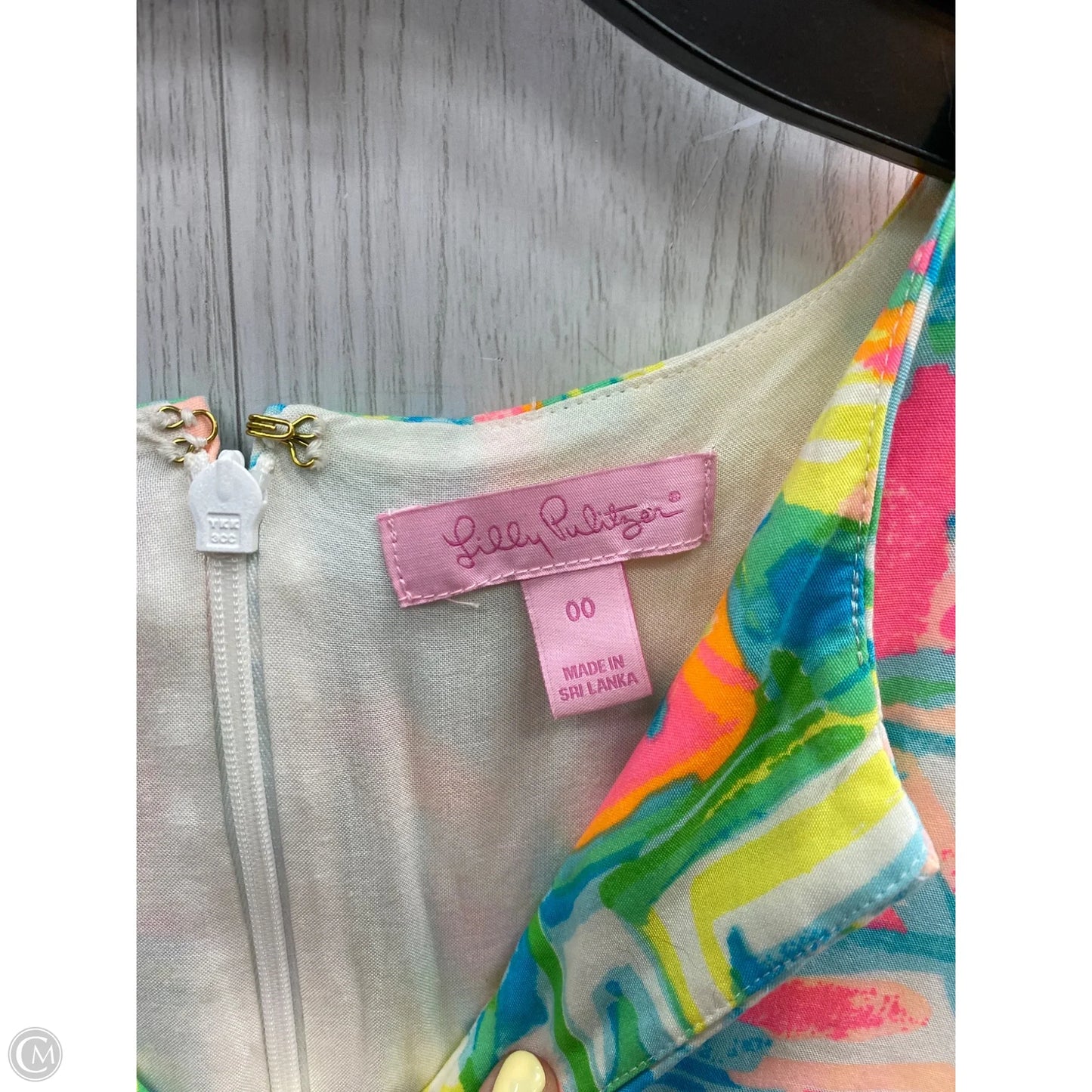 Dress Designer By Lilly Pulitzer In Blue & Green, Size: 0