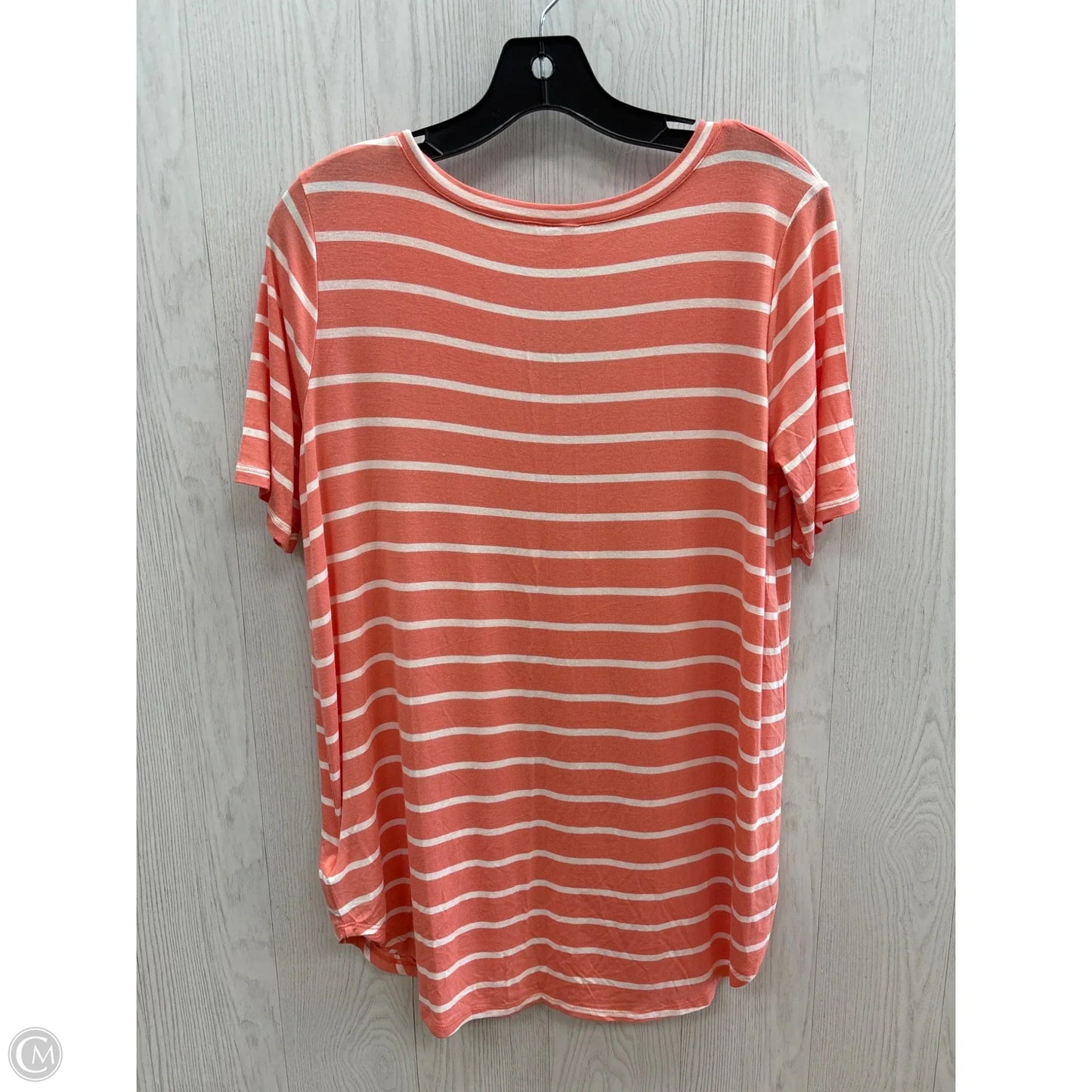 Top Short Sleeve By Zenana Outfitters In Peach, Size: M