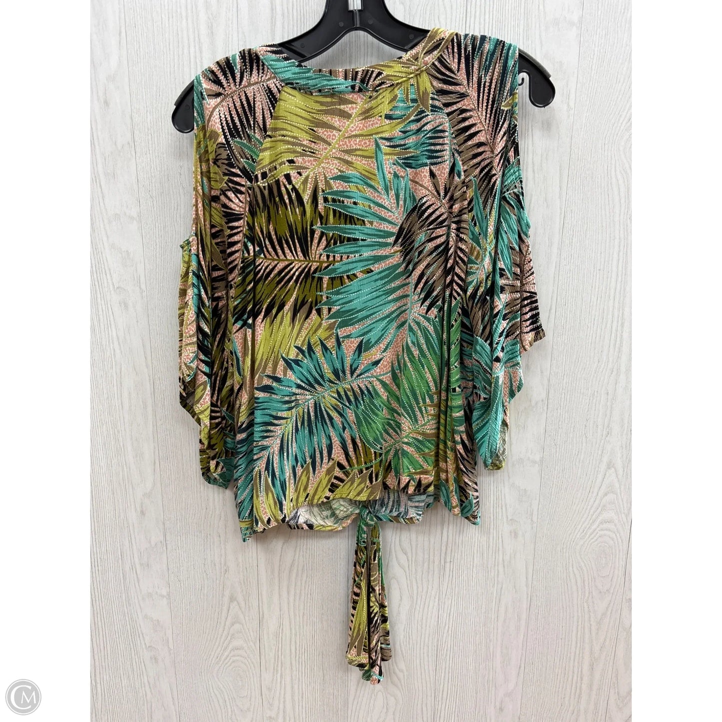 Top Short Sleeve By Democracy In Hawaiian Print, Size: S