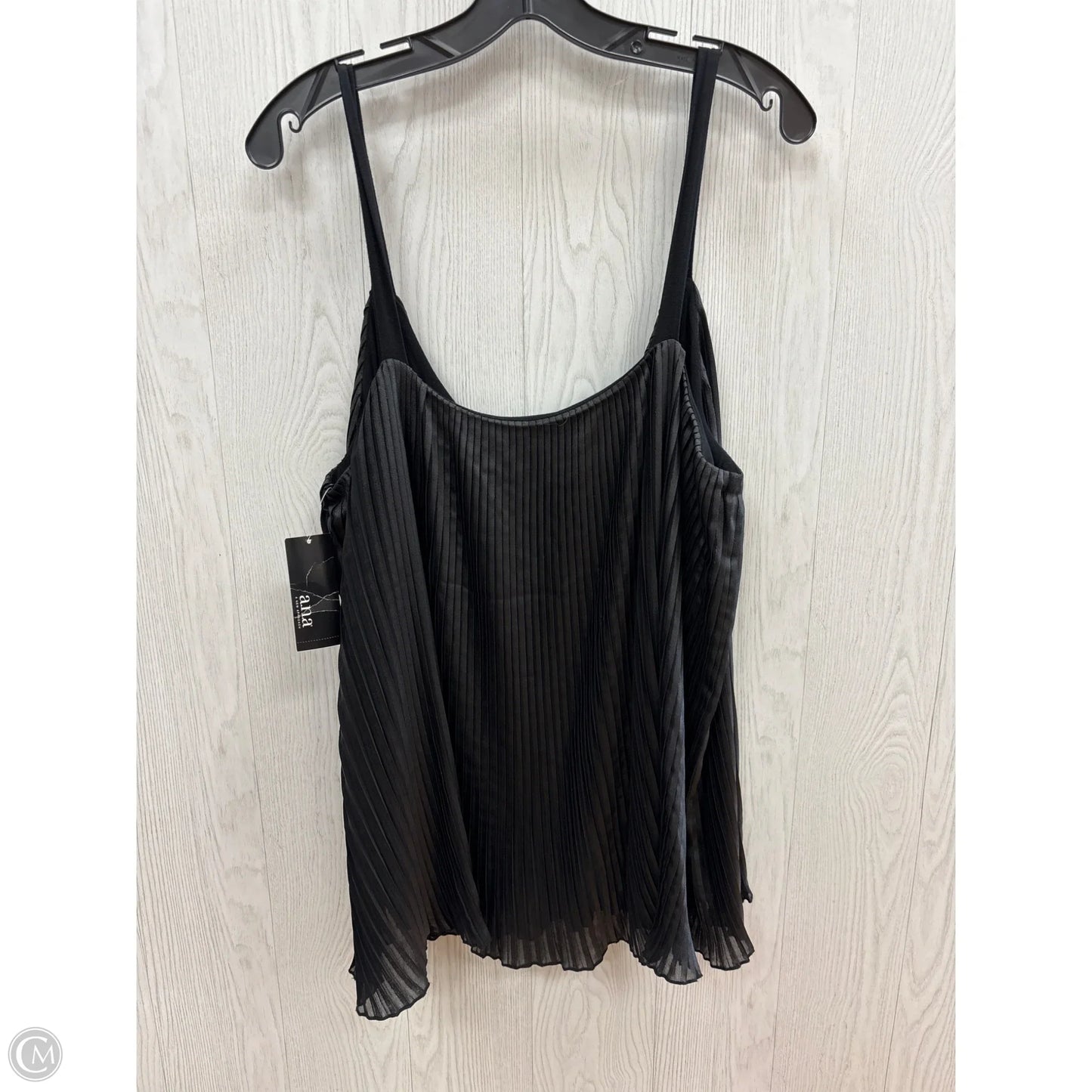 Top Sleeveless By Ana In Black, Size: Xl
