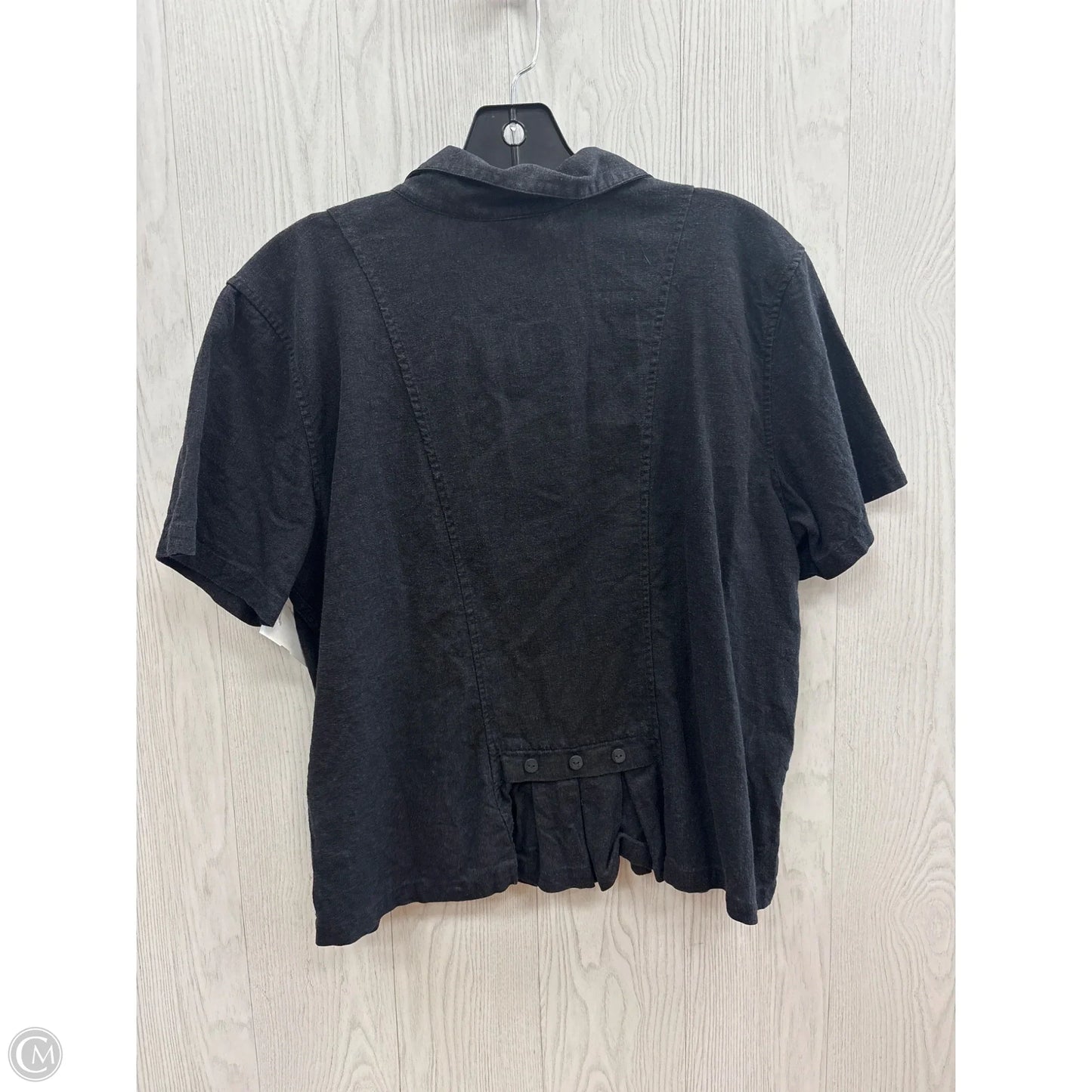 Top Short Sleeve By Christopher And Banks In Grey, Size: L