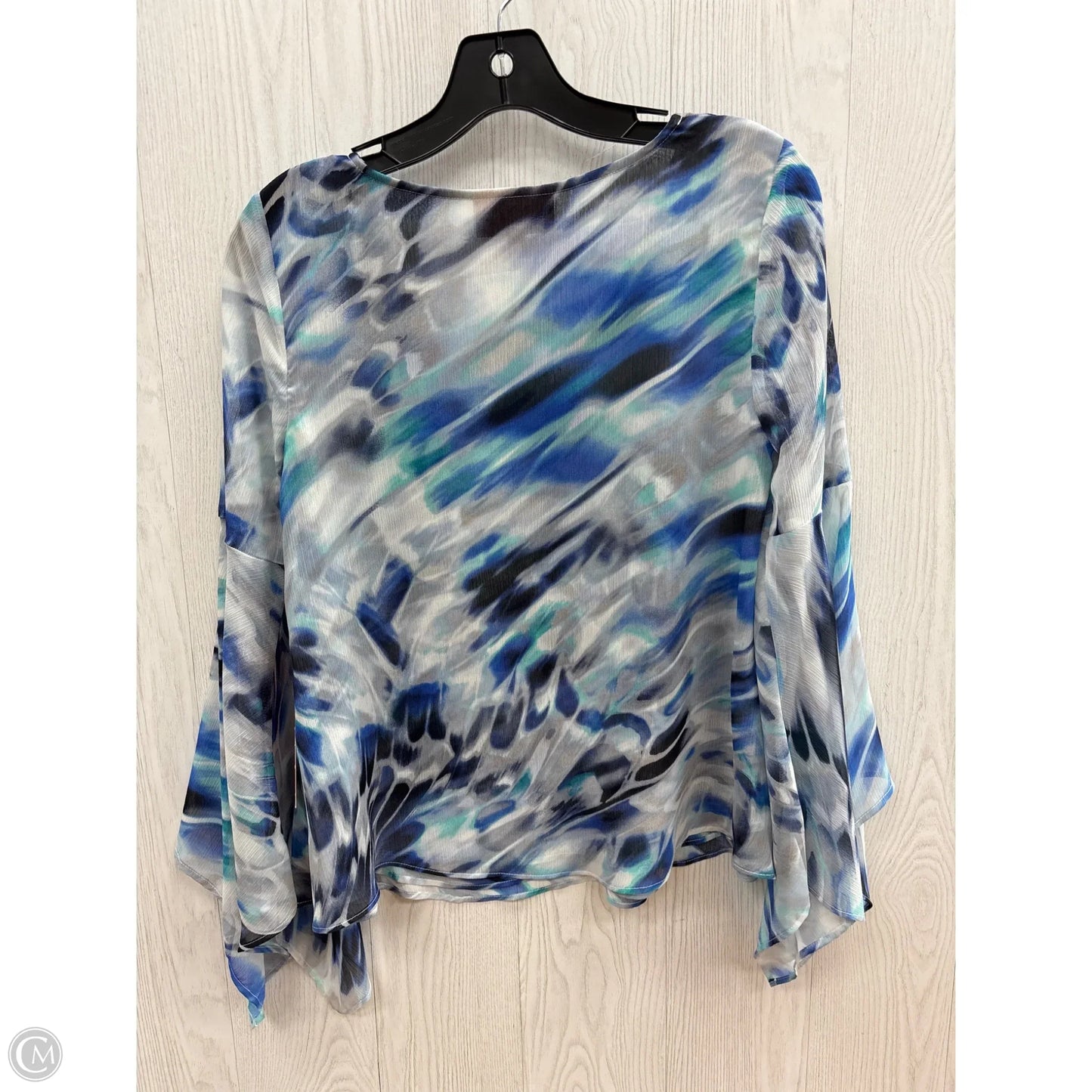 Top Long Sleeve By Jennifer Lopez In Blue, Size: Xs