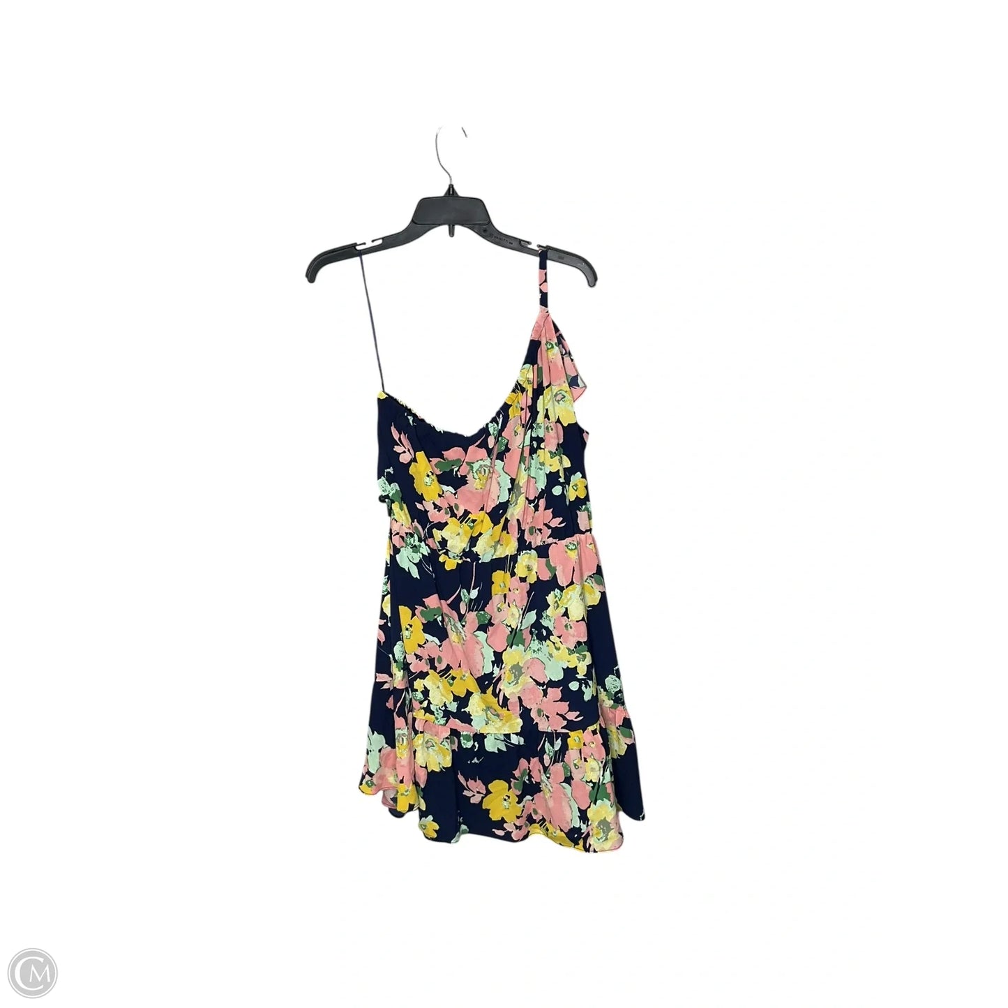 Dress Casual Short By Kaari Blue In Floral Print, Size: Xl