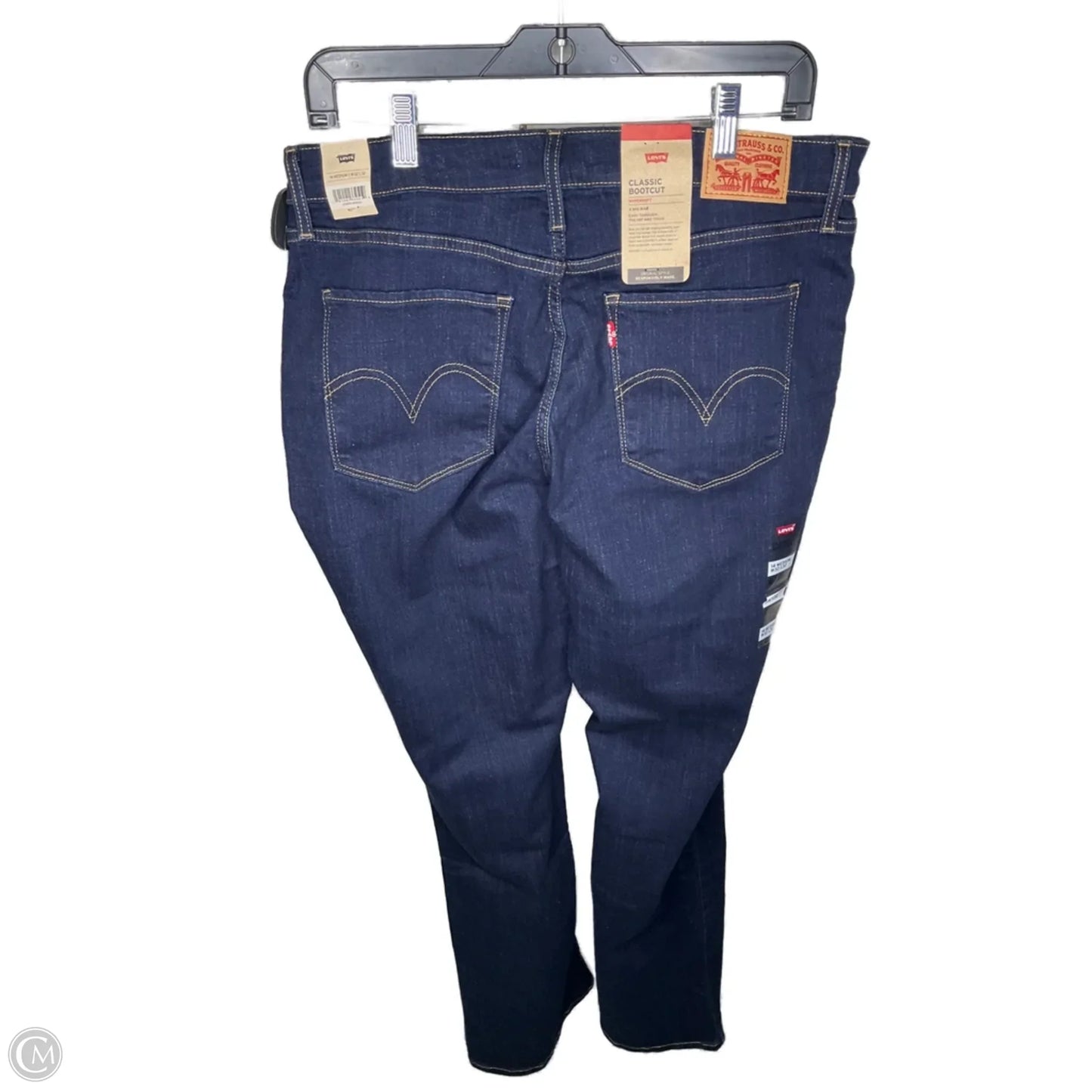 Jeans Boot Cut By Levis In Blue Denim, Size: 14