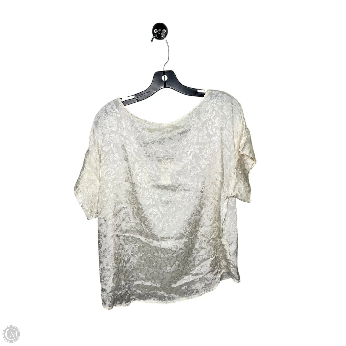 Top Short Sleeve By Anthropologie In Cream, Size: M