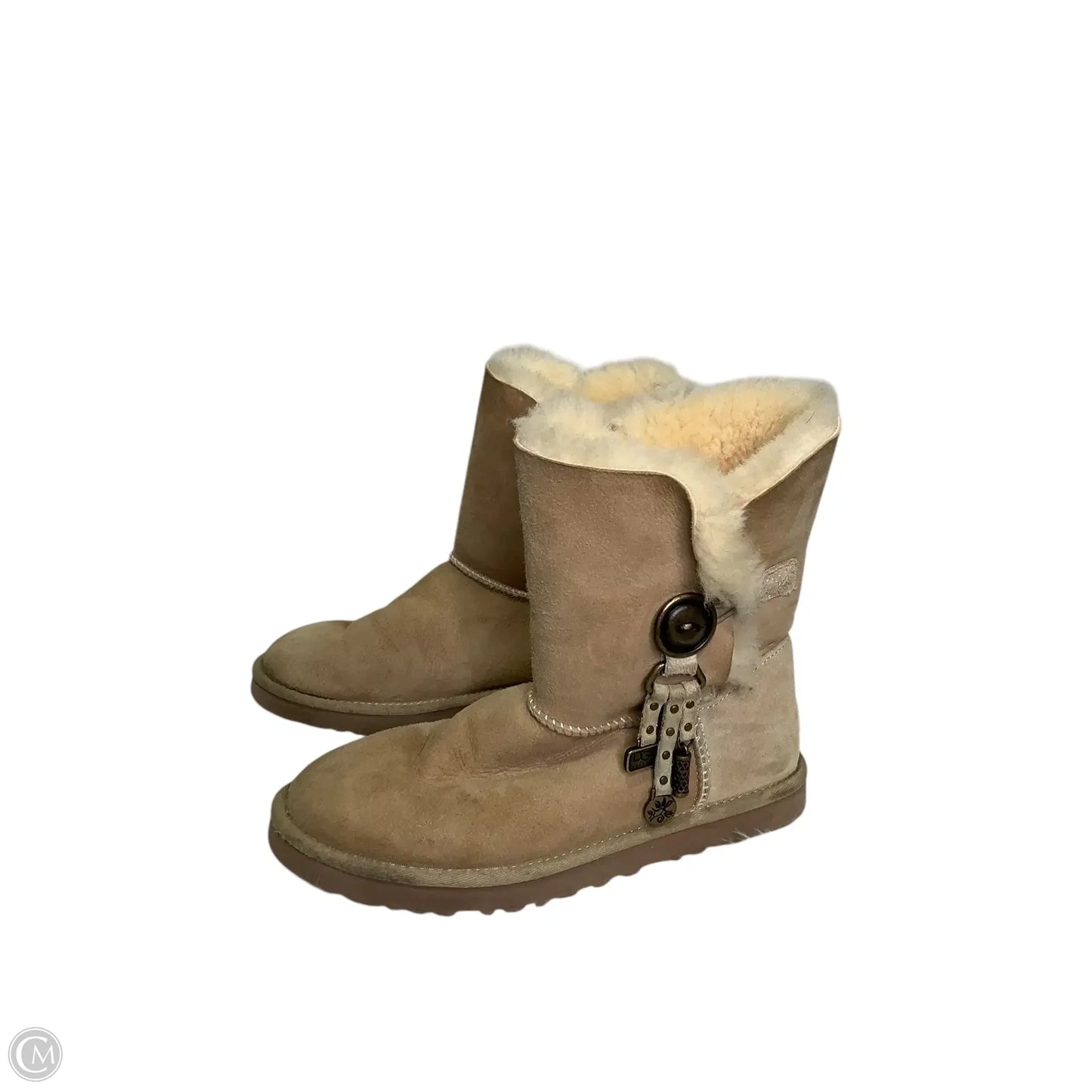 Boots Designer By Ugg In Beige, Size: 7