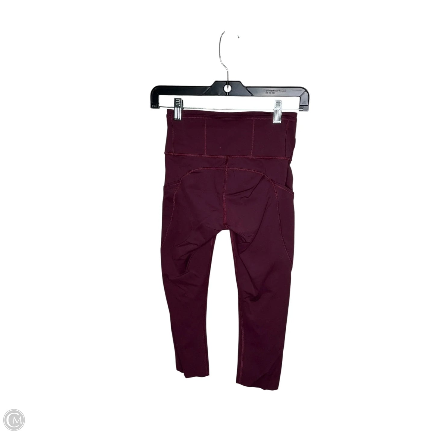 Athletic Leggings By Lululemon In Maroon, Size: 4
