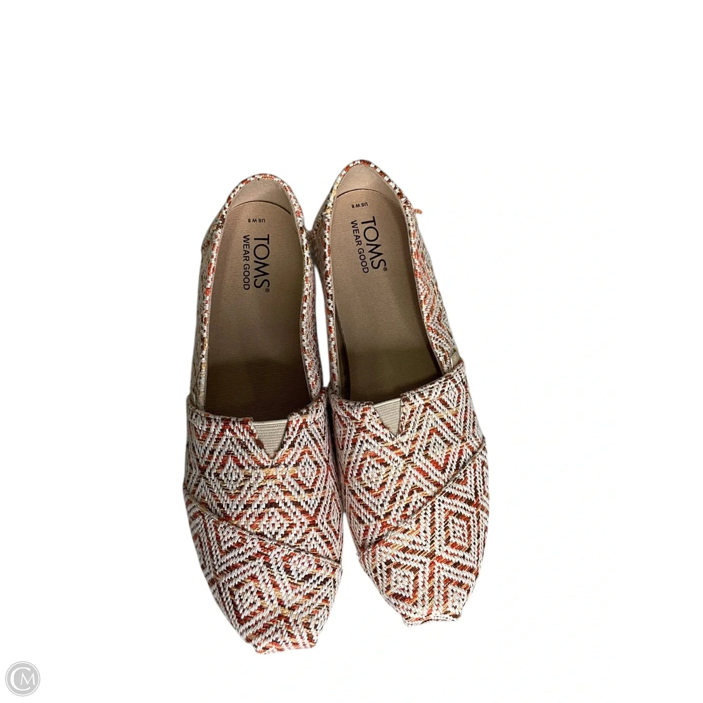 Shoes Flats By Toms In Orange & Tan, Size: 8
