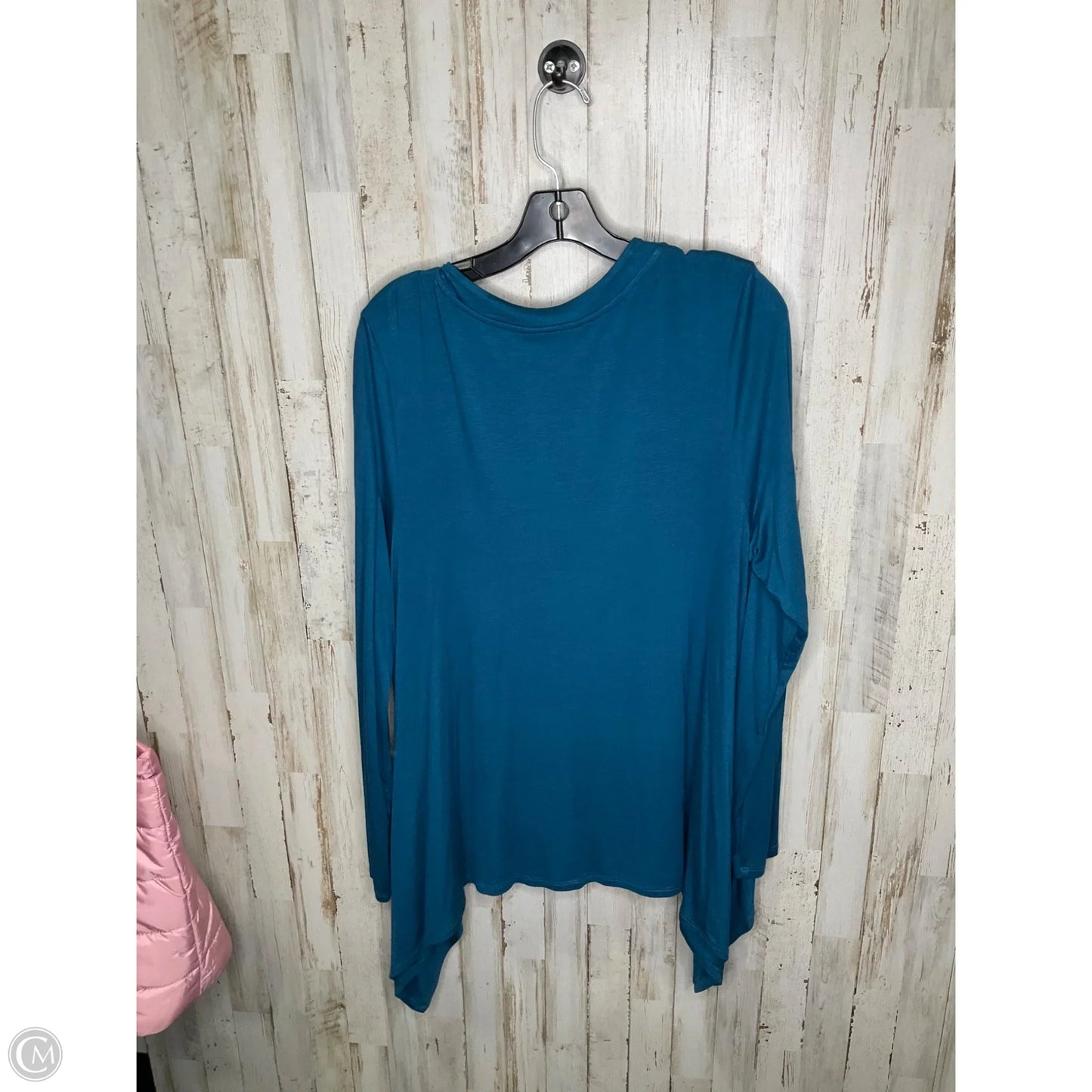 Top Long Sleeve By Jennifer Lopez In Teal, Size: Xl