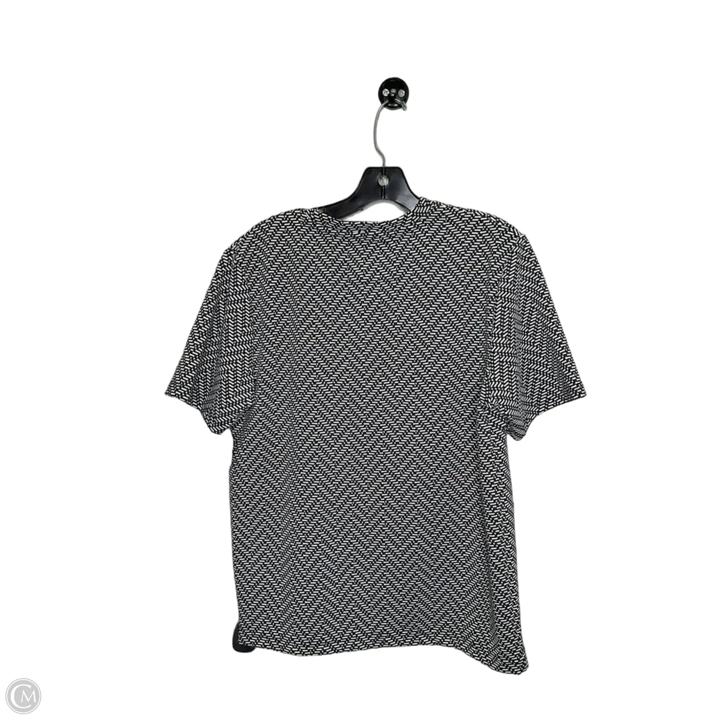 Top Short Sleeve By Clothes Mentor In Black & White, Size: S
