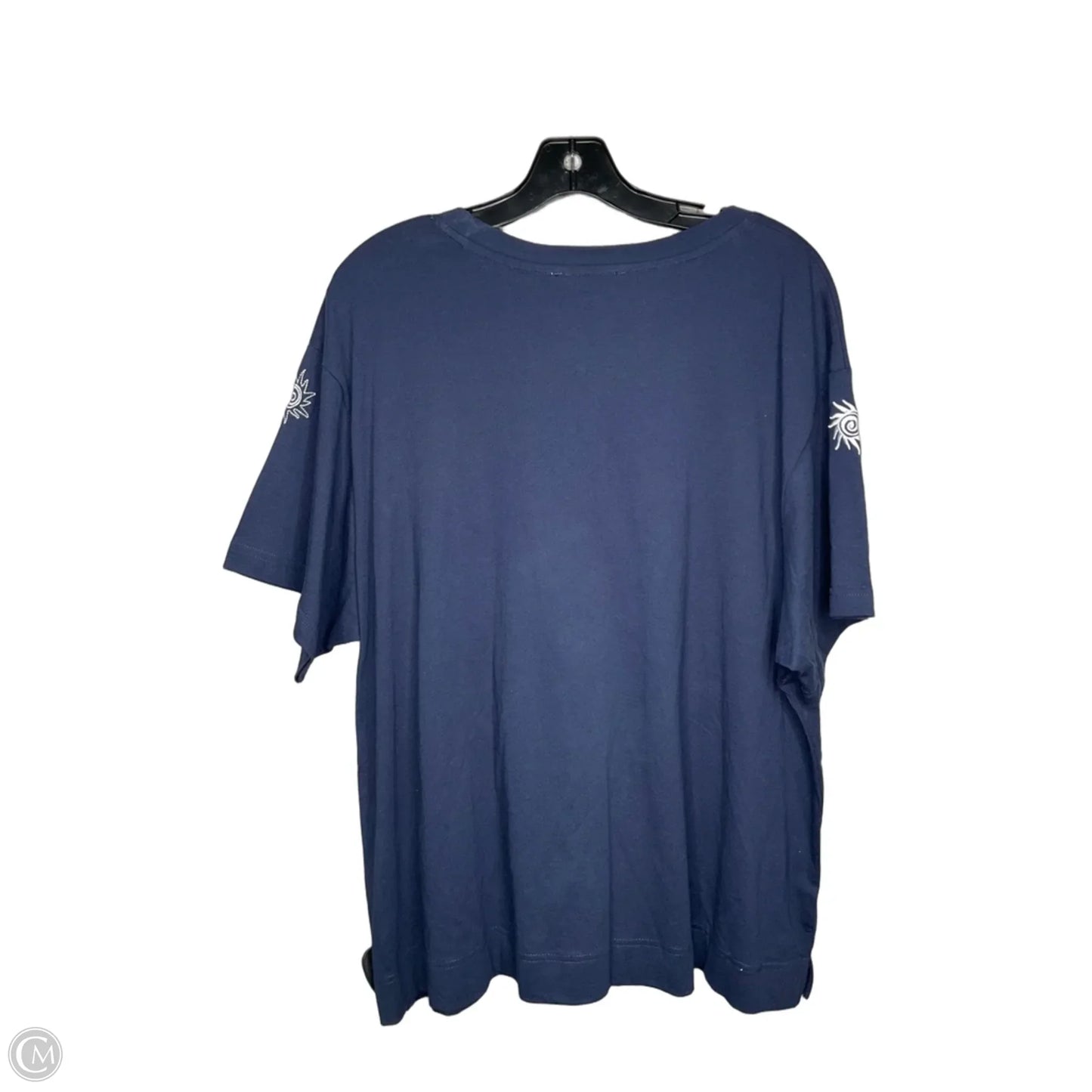 Top Short Sleeve By Jane And Delancey In Navy, Size: 1x