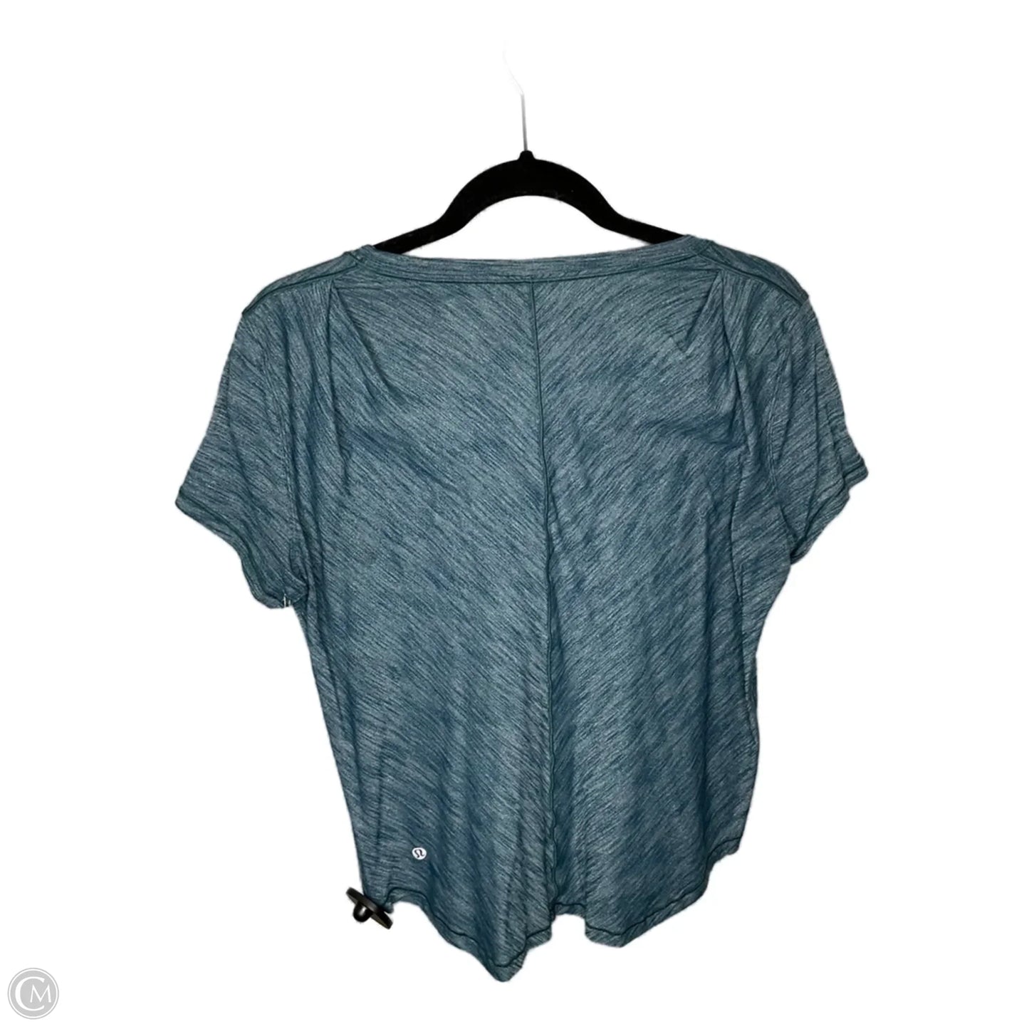 Athletic Top Short Sleeve By Lululemon In Blue, Size: 4