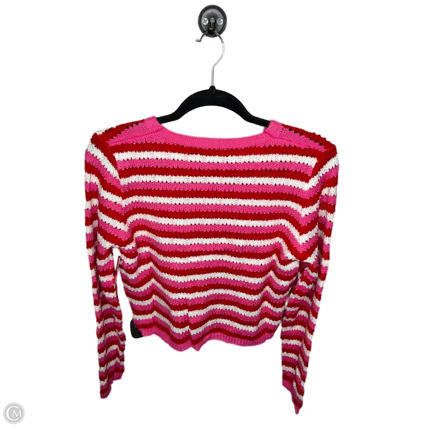 Cardigan By Cupshe In Pink & Red, Size: M
