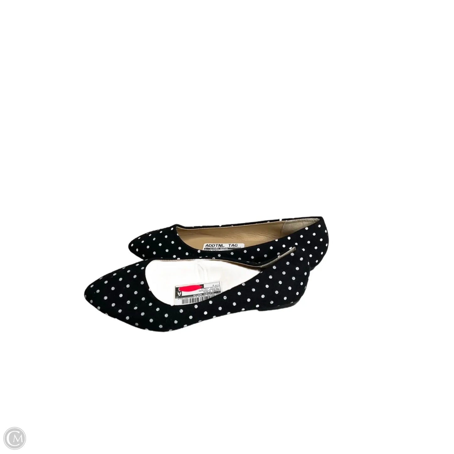 Shoes Flats By Clothes Mentor In Polkadot Pattern, Size: 7