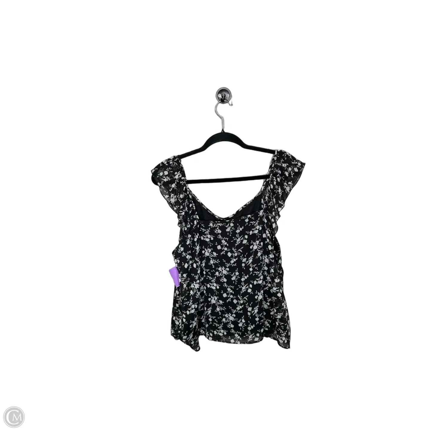 Top Sleeveless By Cato In Black, Size: Xl