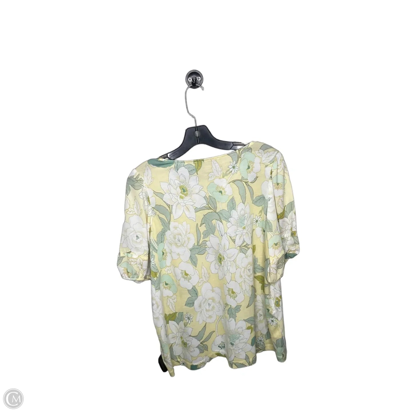 Top Short Sleeve By Loft In Floral Print, Size: M