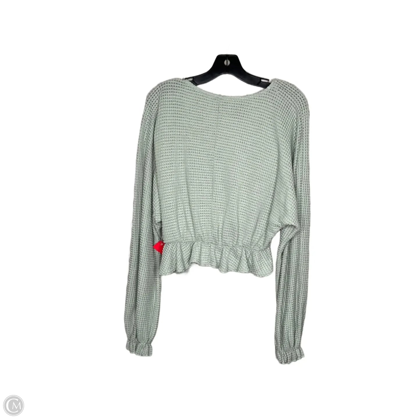 Top Long Sleeve By Arula In Green & Grey, Size: Xl