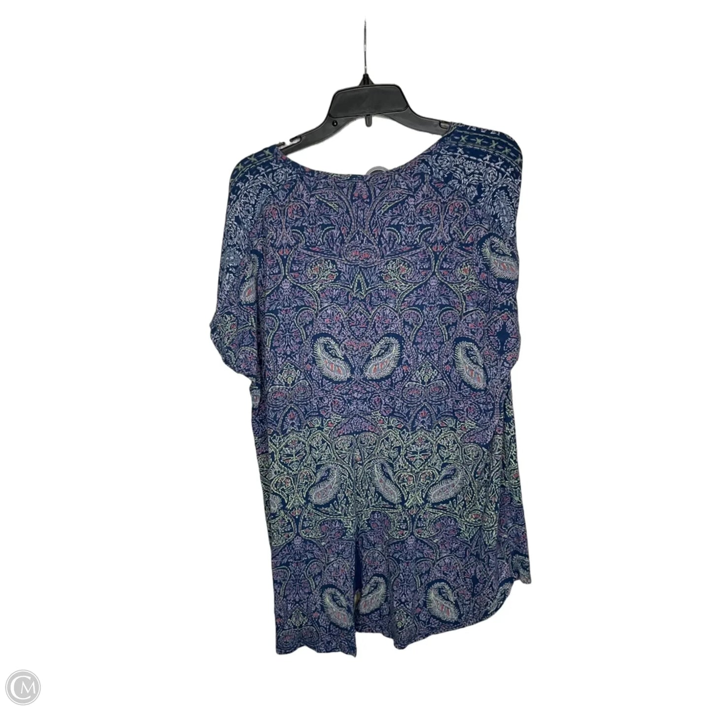 Top Short Sleeve By Lucky Brand In Blue, Size: 2x