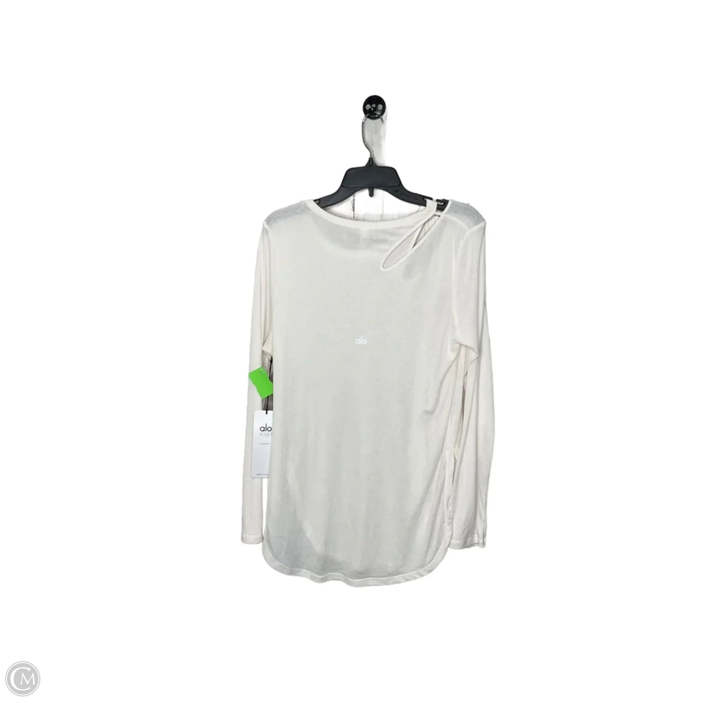 Top Long Sleeve By Alo In White, Size: L
