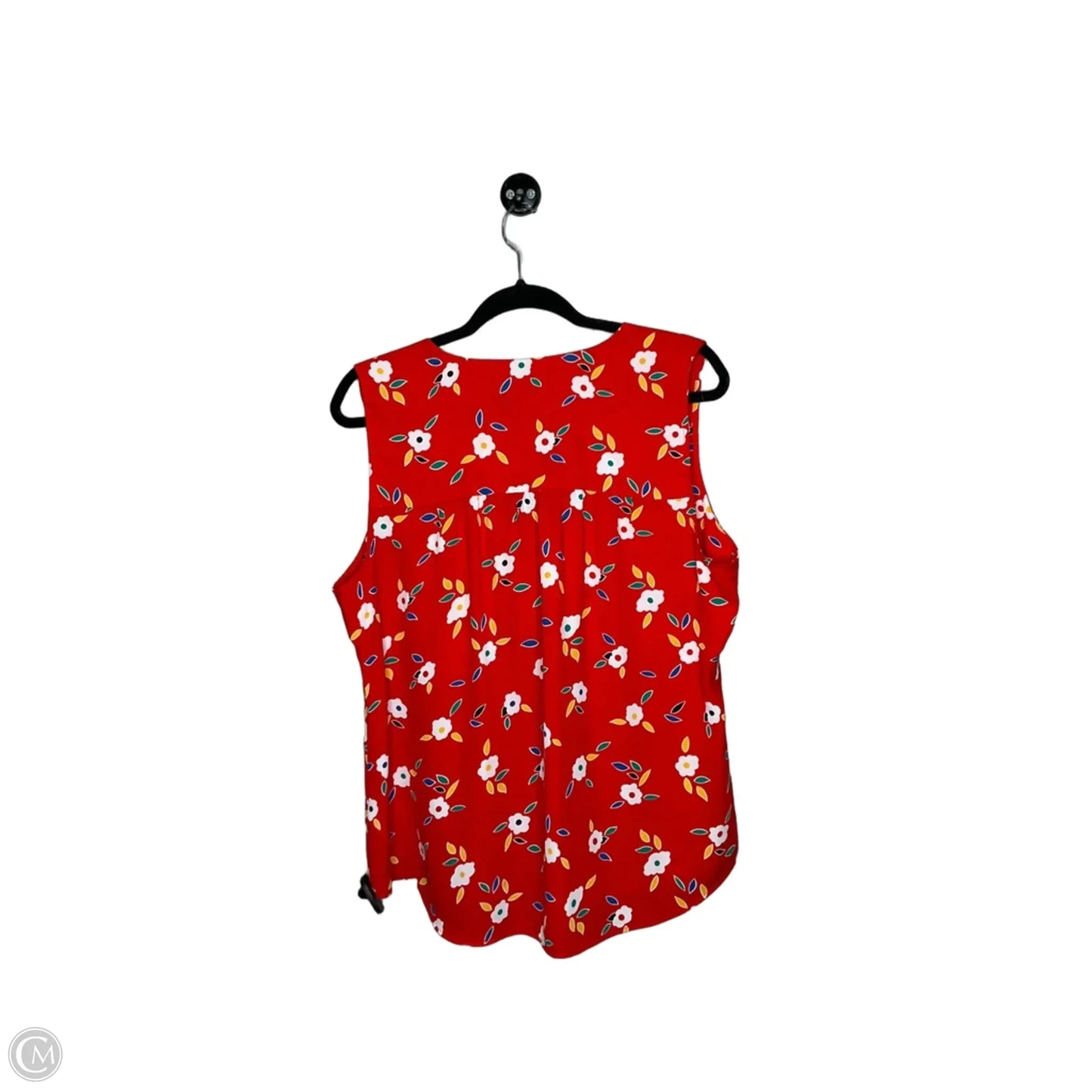 Top Sleeveless By Cabi In Red, Size: L