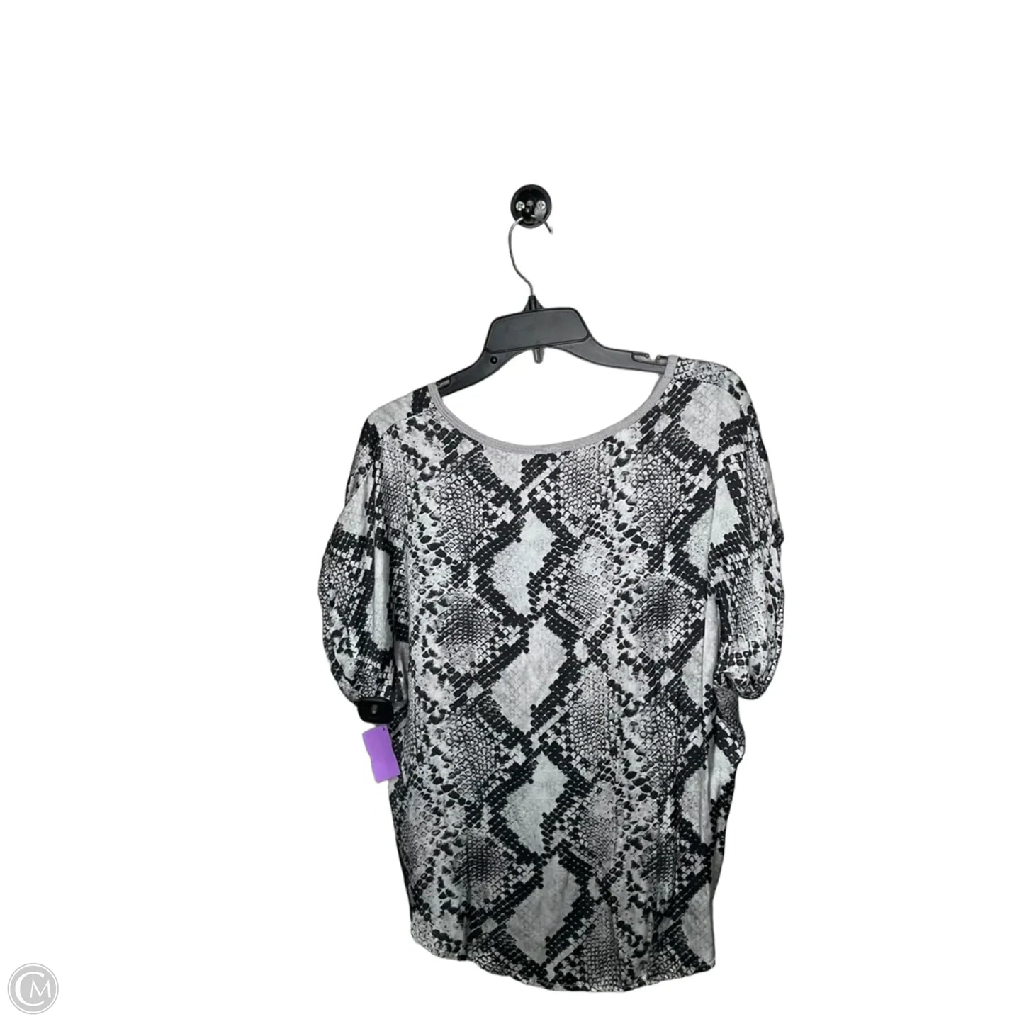 Top Short Sleeve By Sofia By Sofia Vergara In Snakeskin Print, Size: M