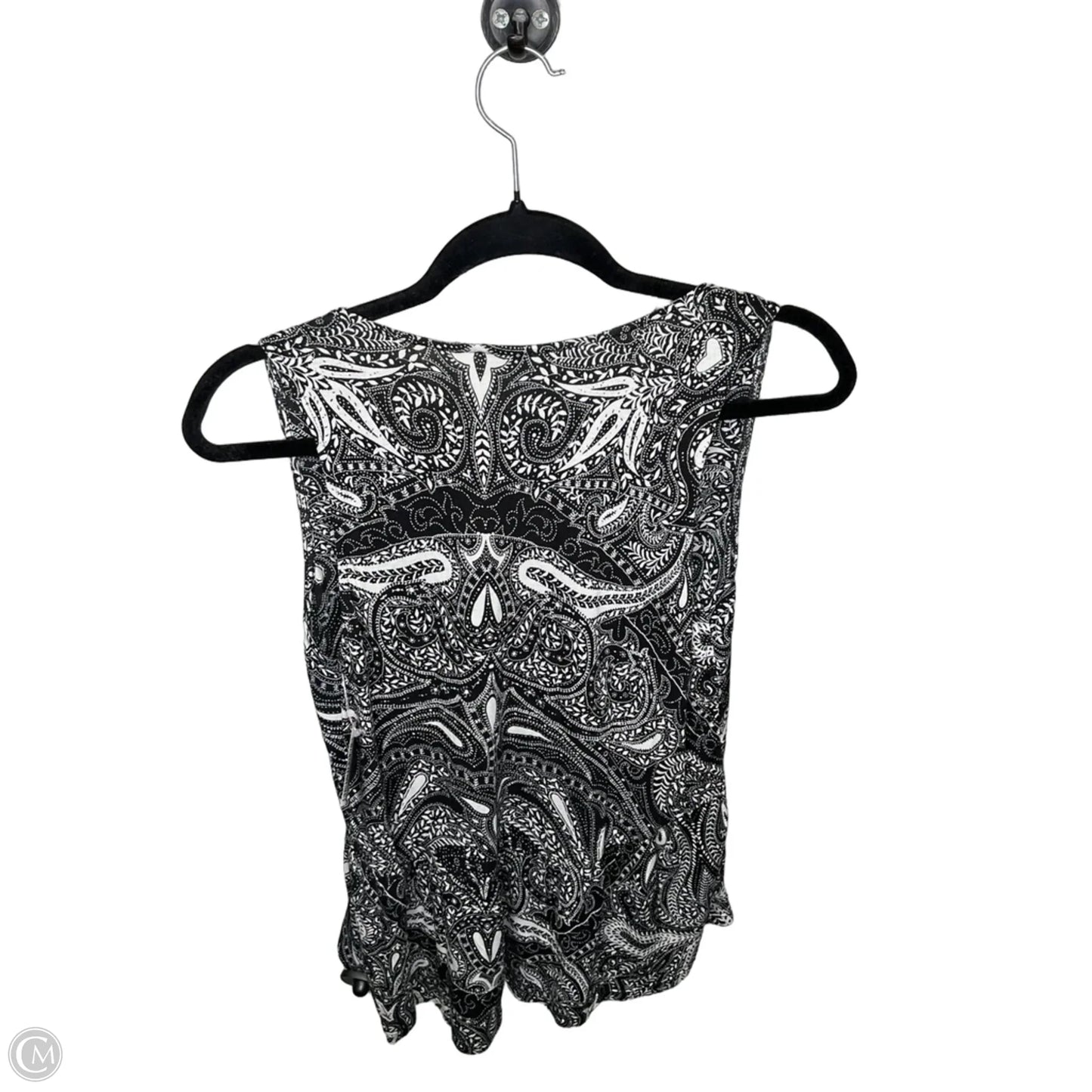 Top Sleeveless By Loft In Black & White, Size: Xs