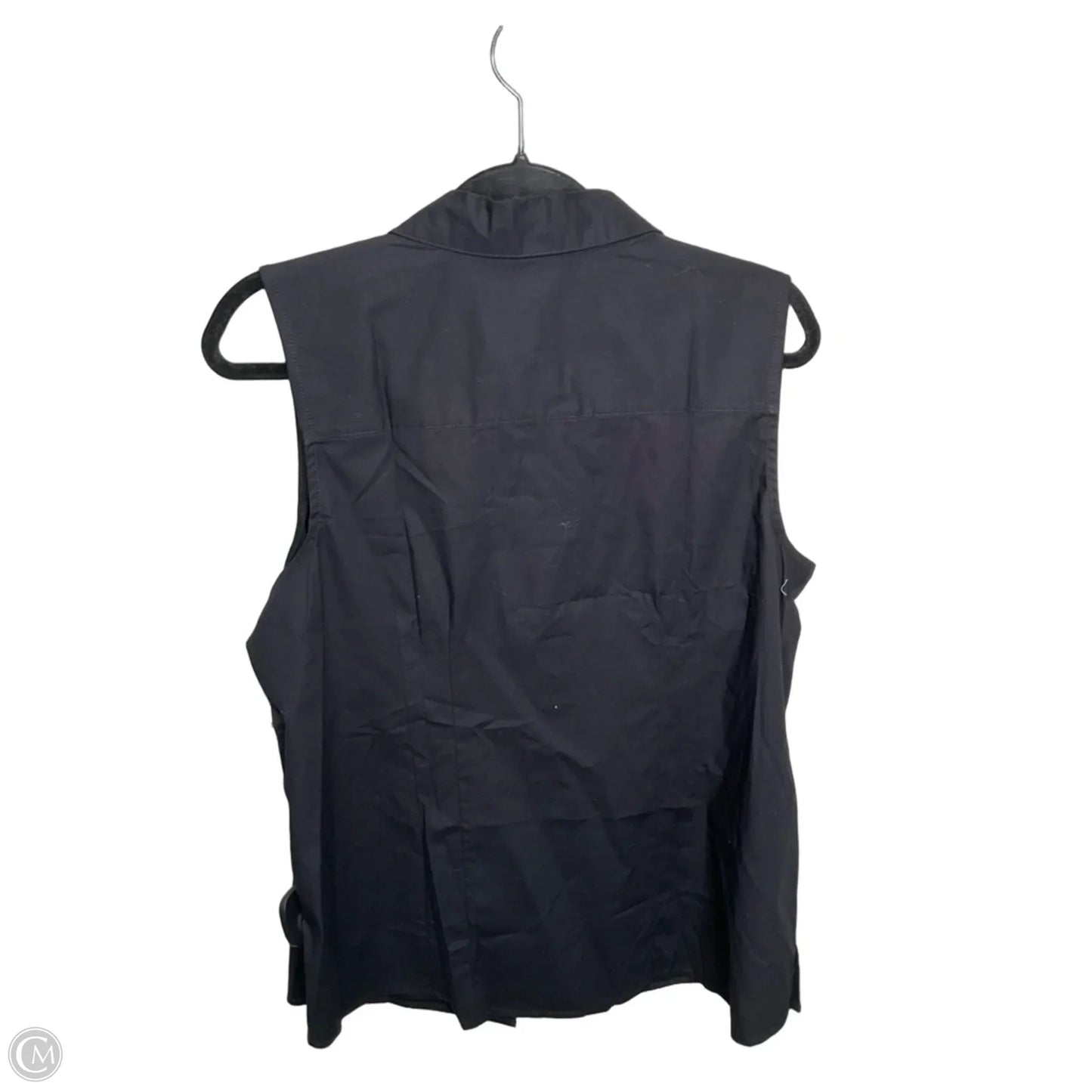 Top Sleeveless By Croft And Barrow In Black, Size: L