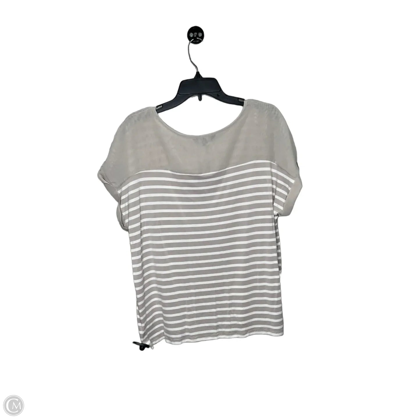 Top Short Sleeve By Christian Siriano In Striped Pattern, Size: Xl