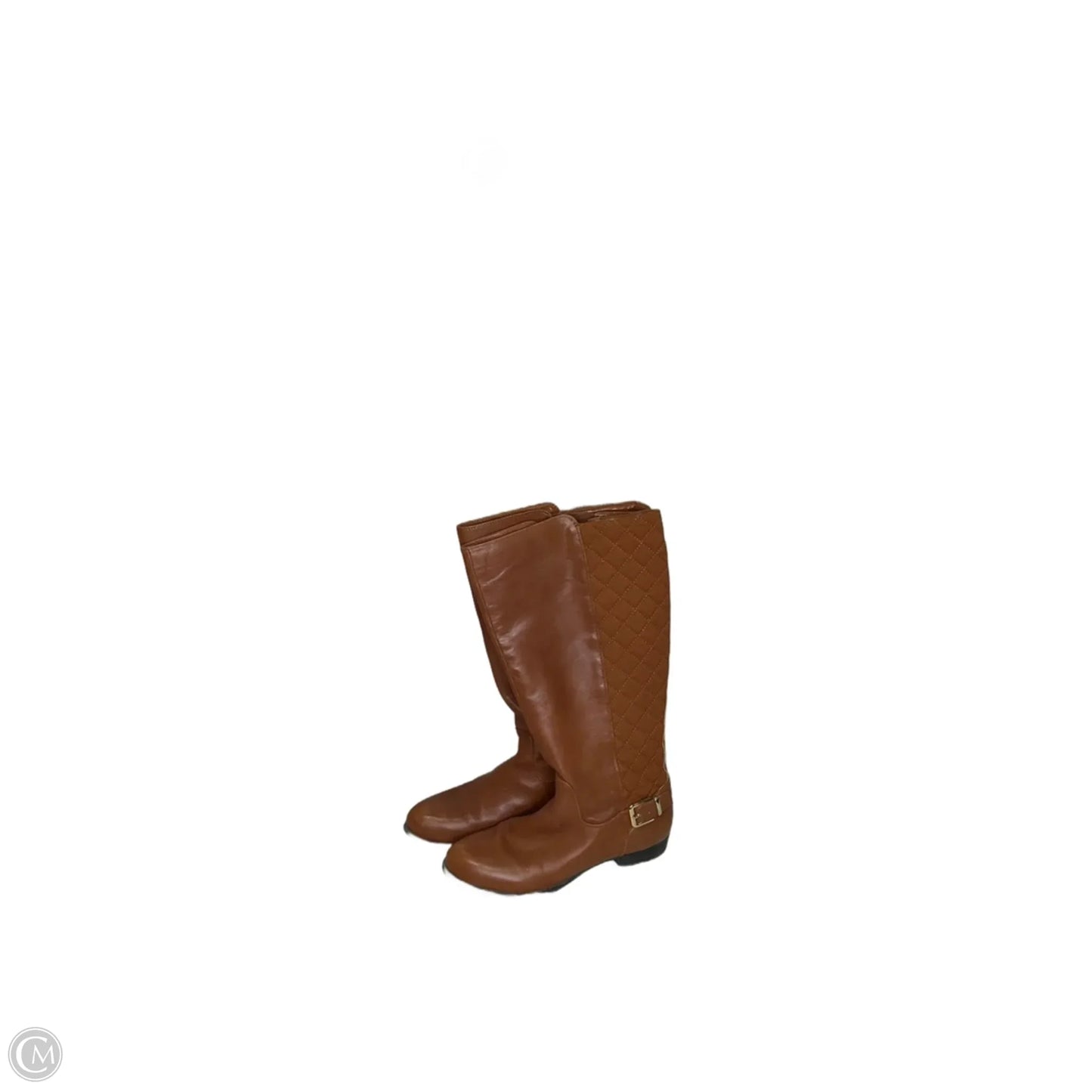 Boots Knee Flats By Isaac Mizrahi Live Qvc In Brown, Size: 8
