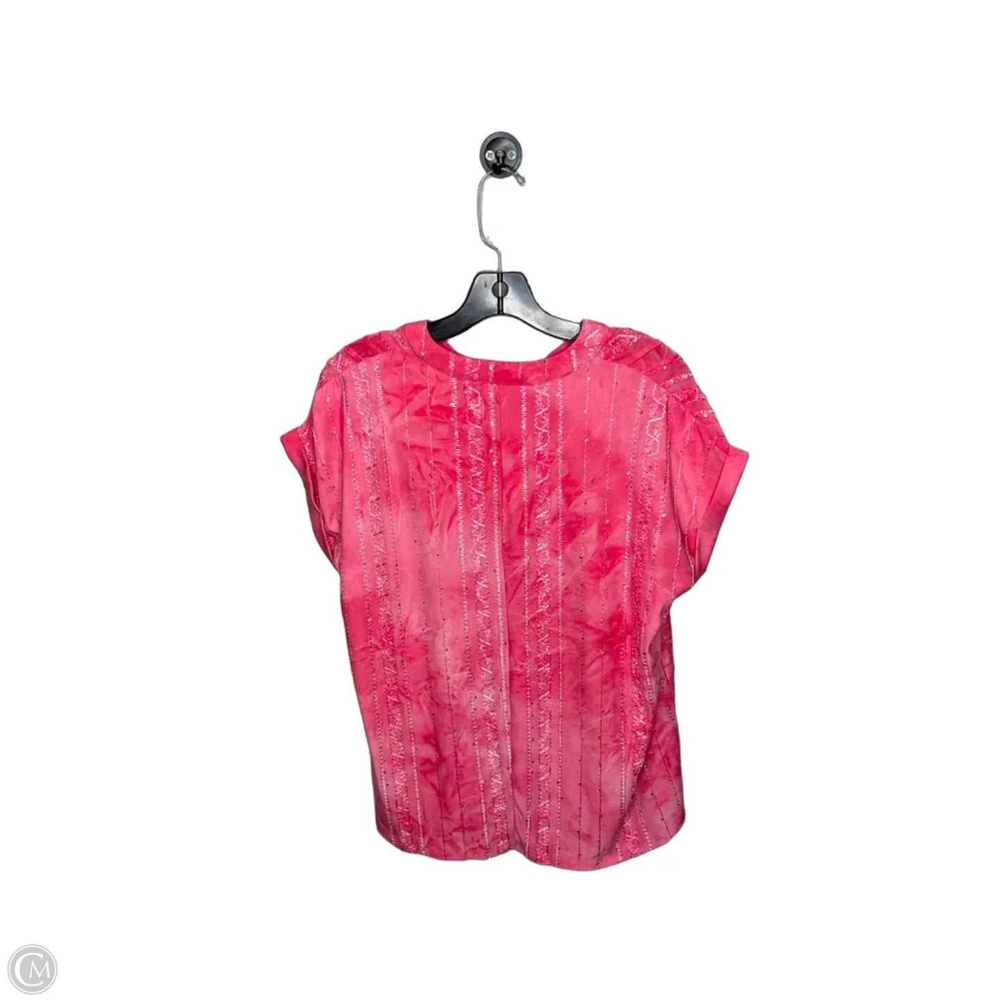 Top Short Sleeve By Kim Rogers In Pink, Size: S