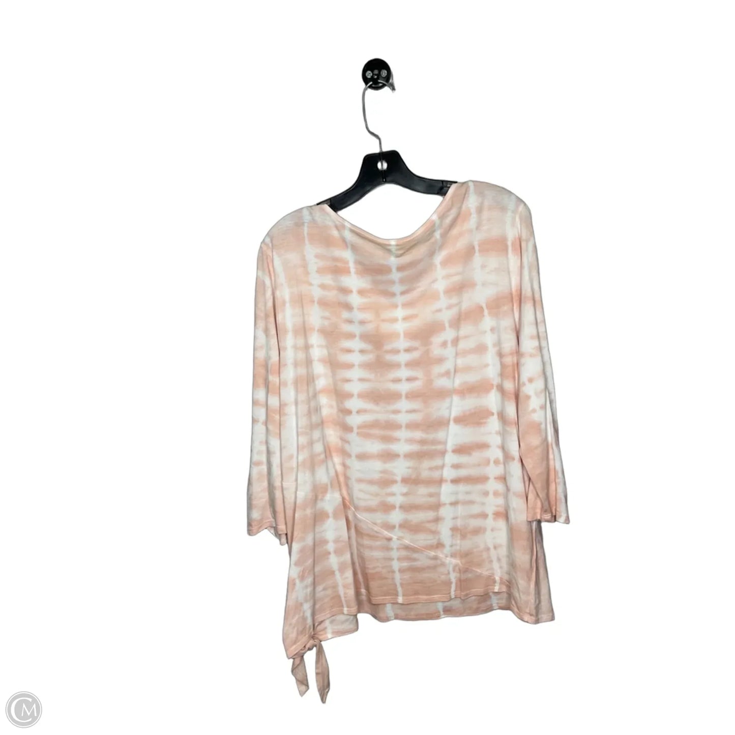 Top 3/4 Sleeve By Chicos In Peach, Size: Xxl