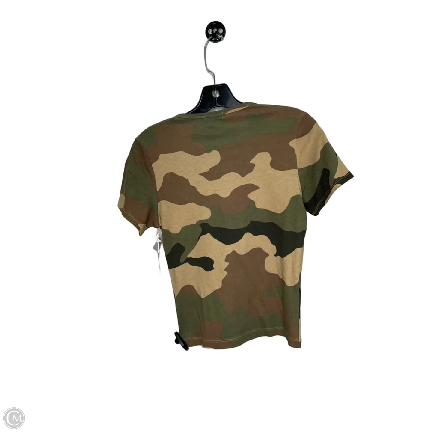 Top Short Sleeve By Good American In Camouflage Print, Size: S
