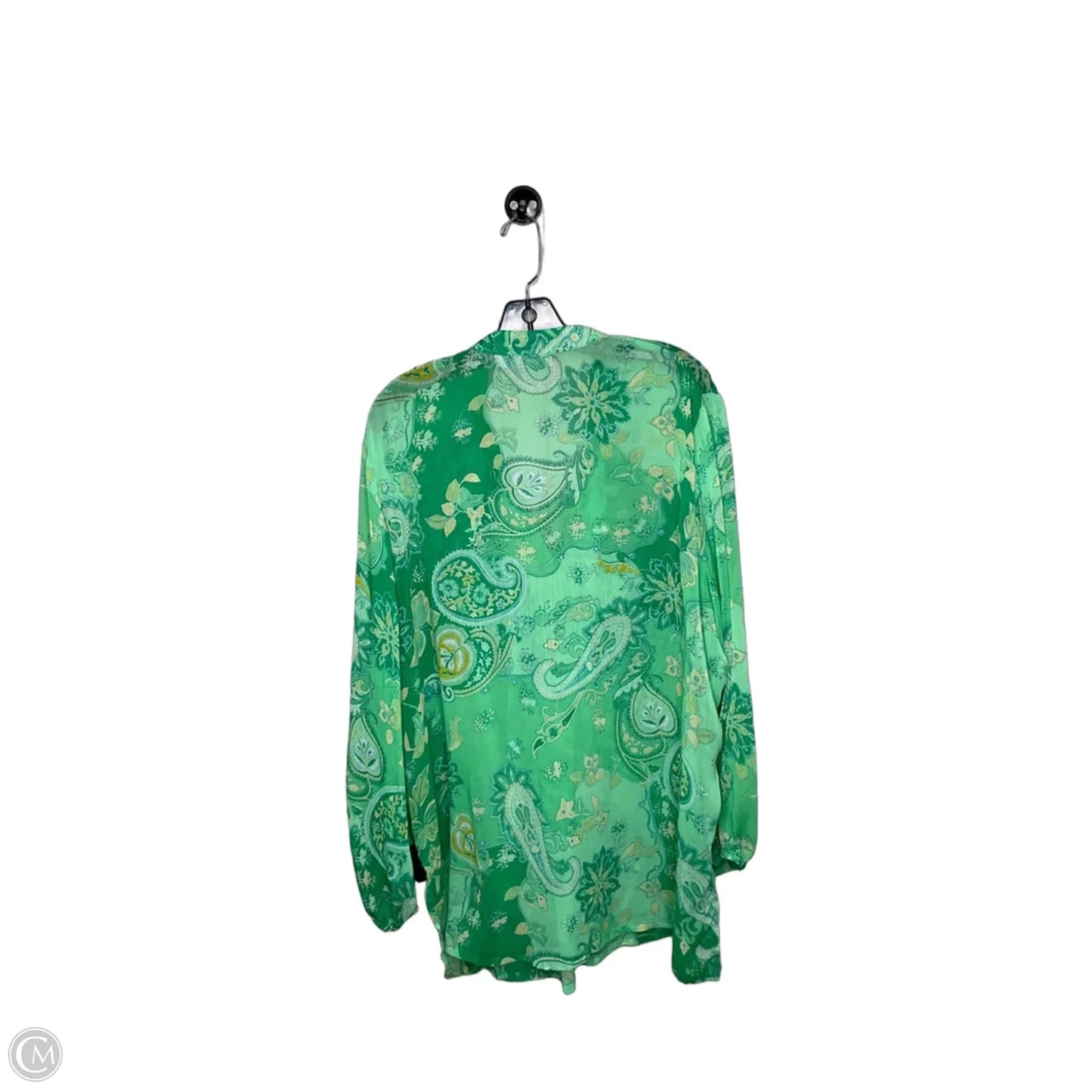 Top Short Sleeve By Susan Graver In Green, Size: 2x