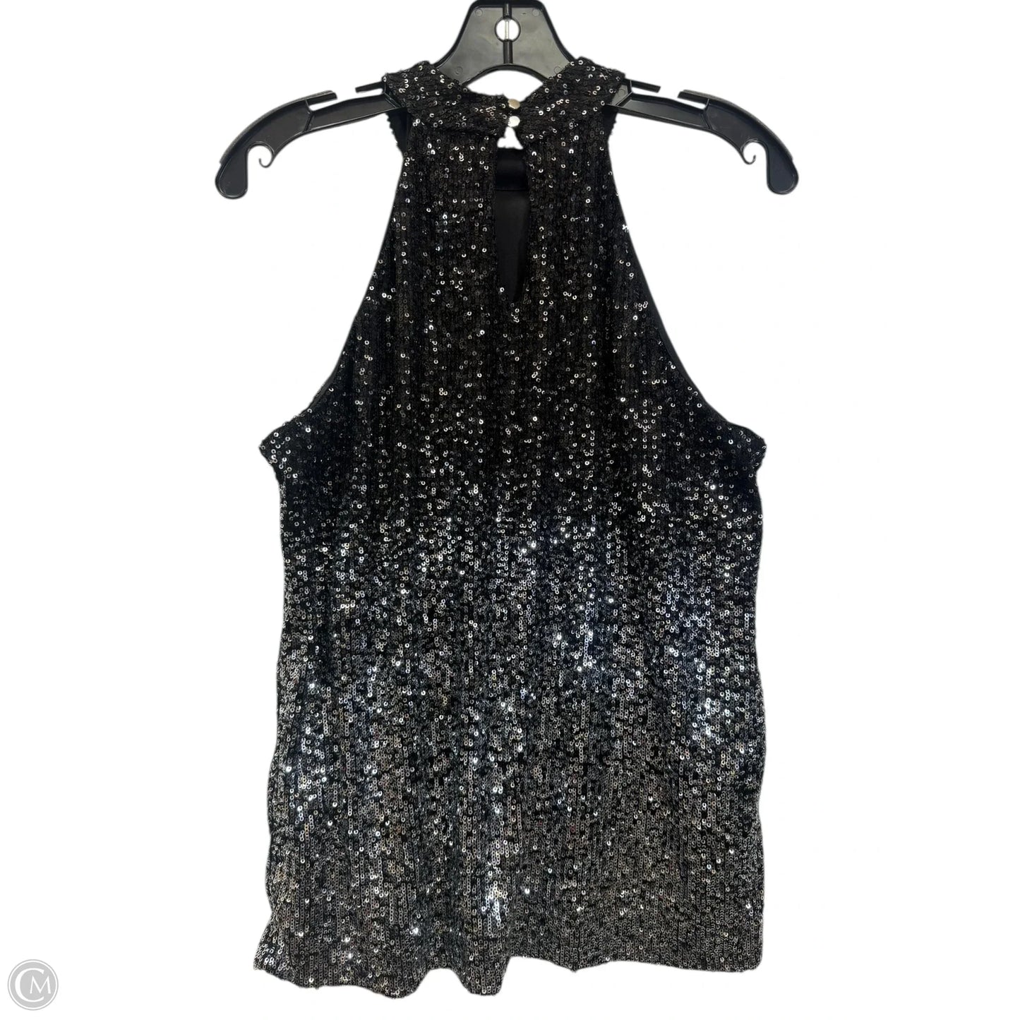 Top Sleeveless By Cable And Gauge In Black & Silver, Size: M