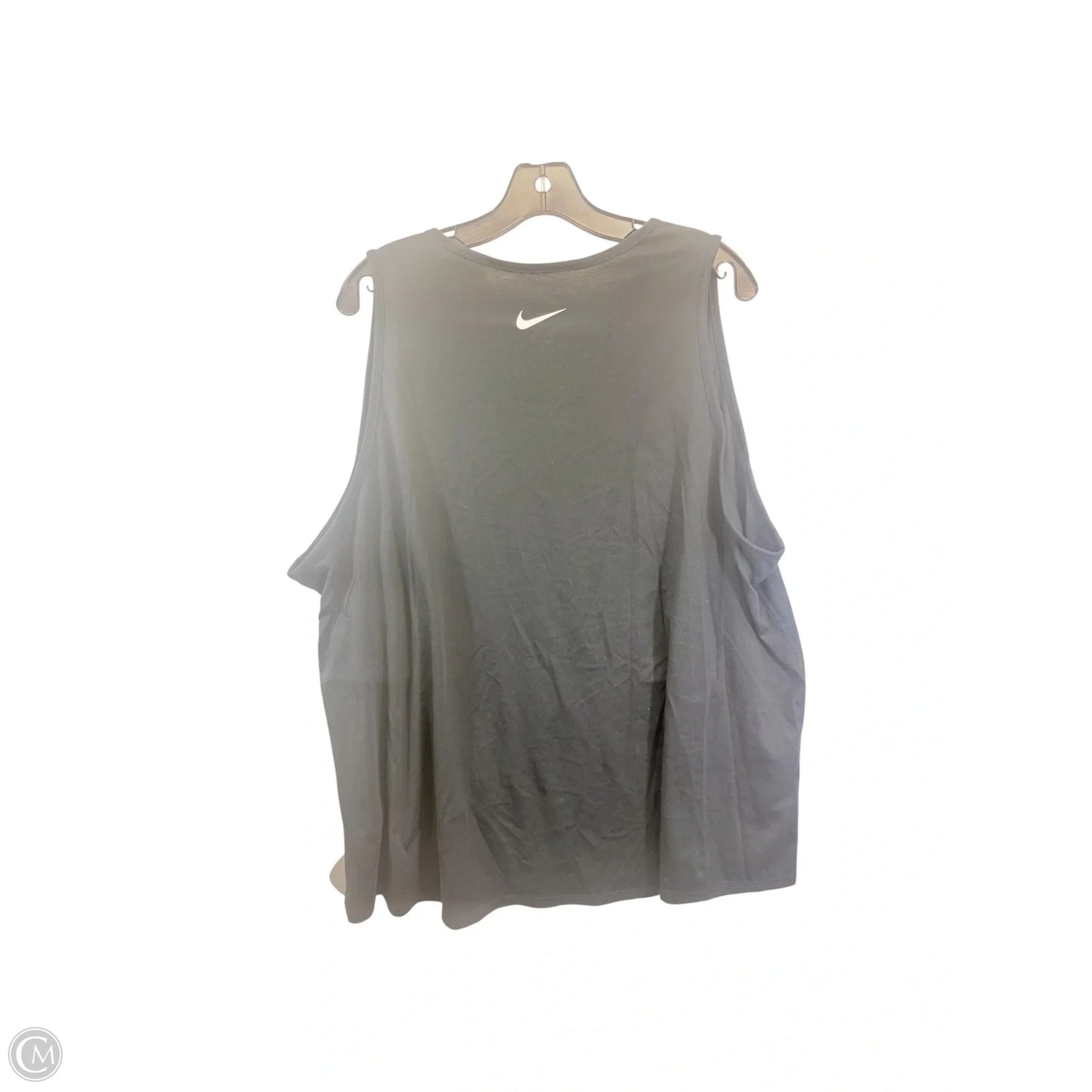 Athletic Tank Top By Nike Apparel In Black & White, Size: 3x