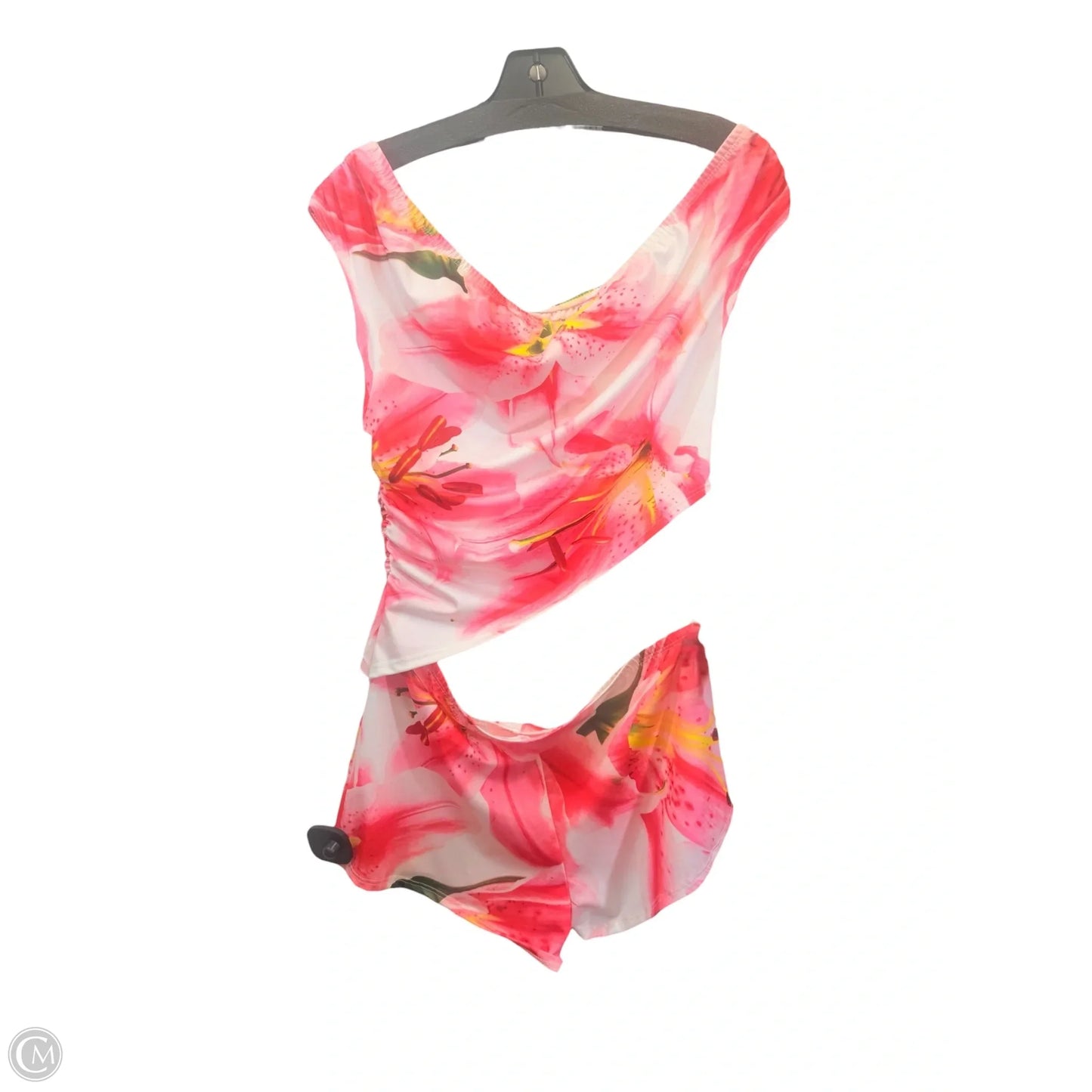 Romper By Fashion Nova In Red & Yellow, Size: M