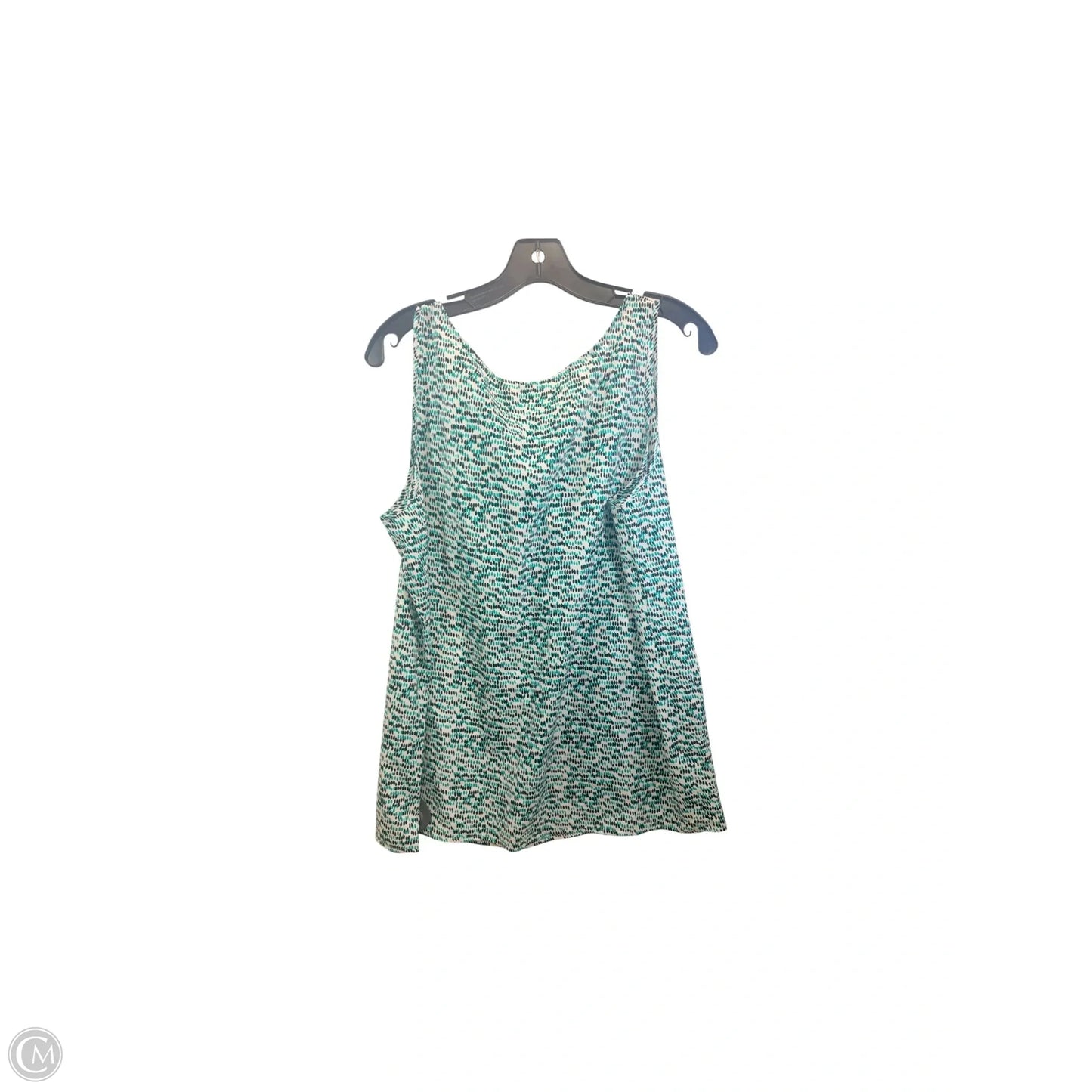 Top Sleeveless By Loft In Black & Green, Size: L