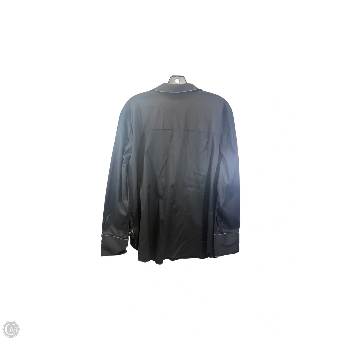 Top Long Sleeve By Chicos In Black & Silver, Size: Xl