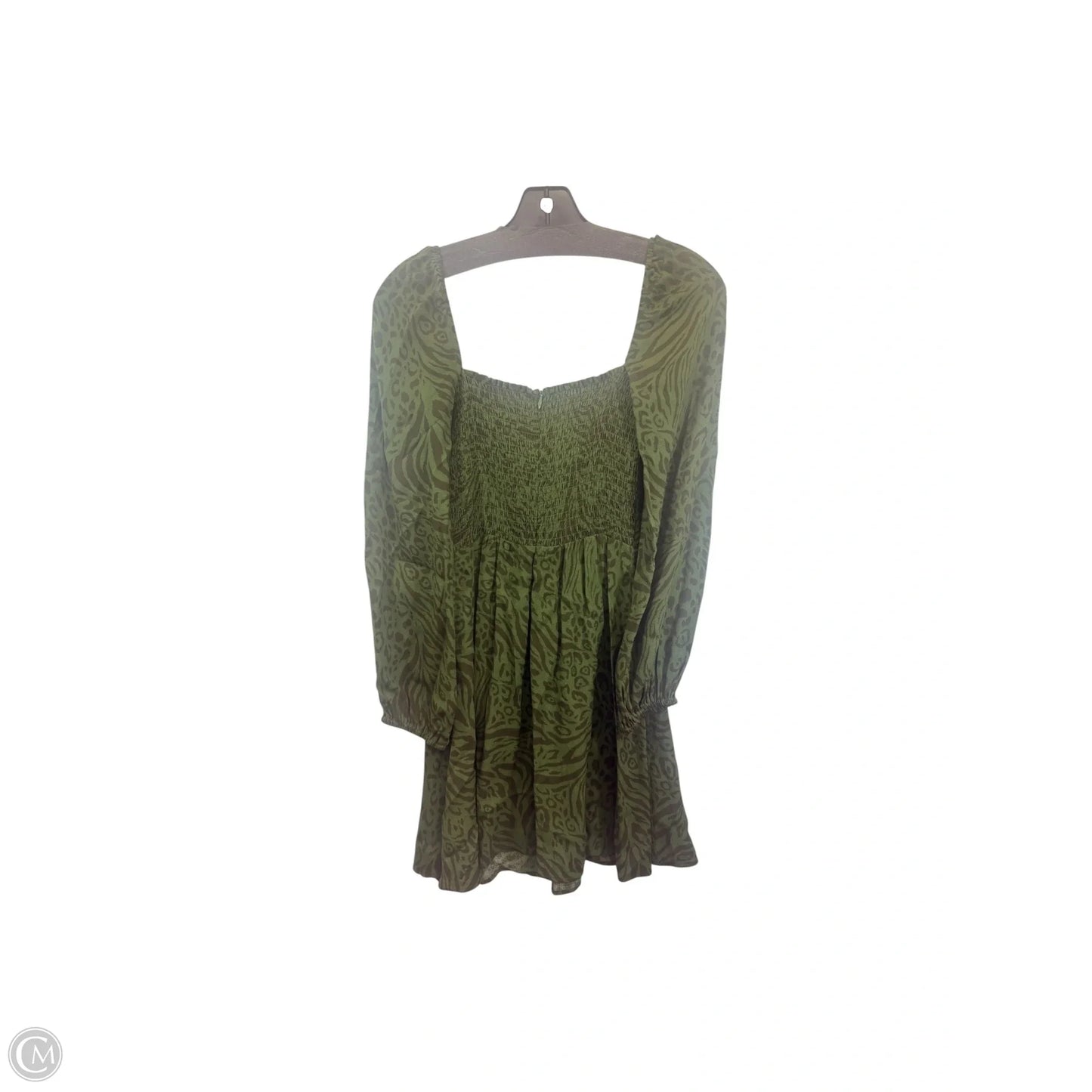 Dress Casual Midi By Reformation In Black & Green, Size: 4