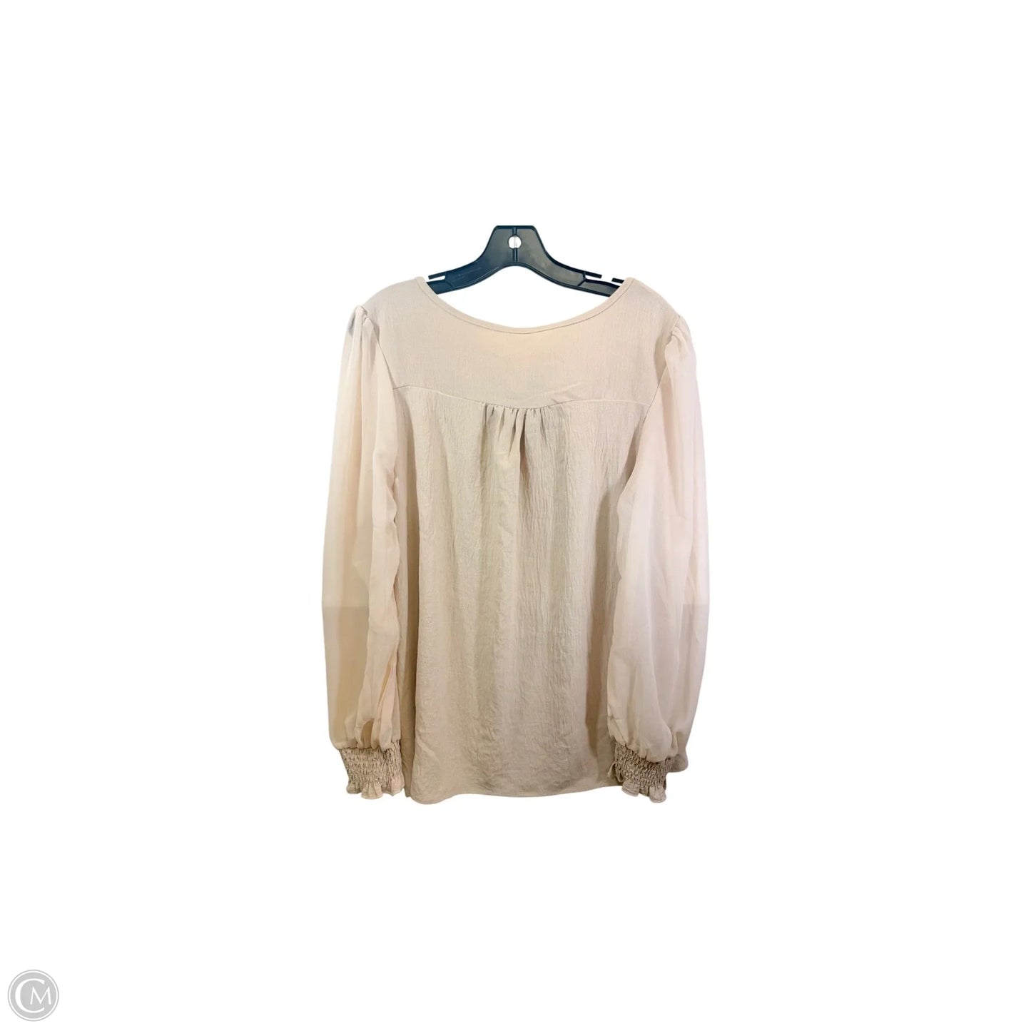 Top Long Sleeve By Blooming Jelly In Tan, Size: Xl