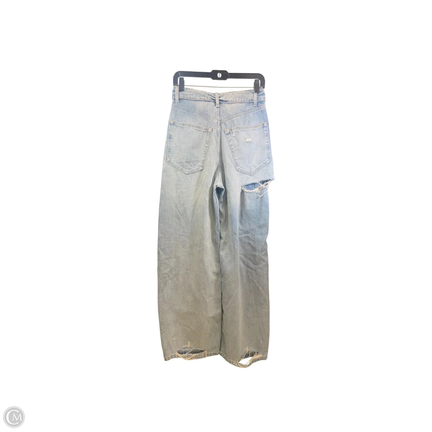Jeans Wide Leg By Zara In Blue Denim, Size: 0