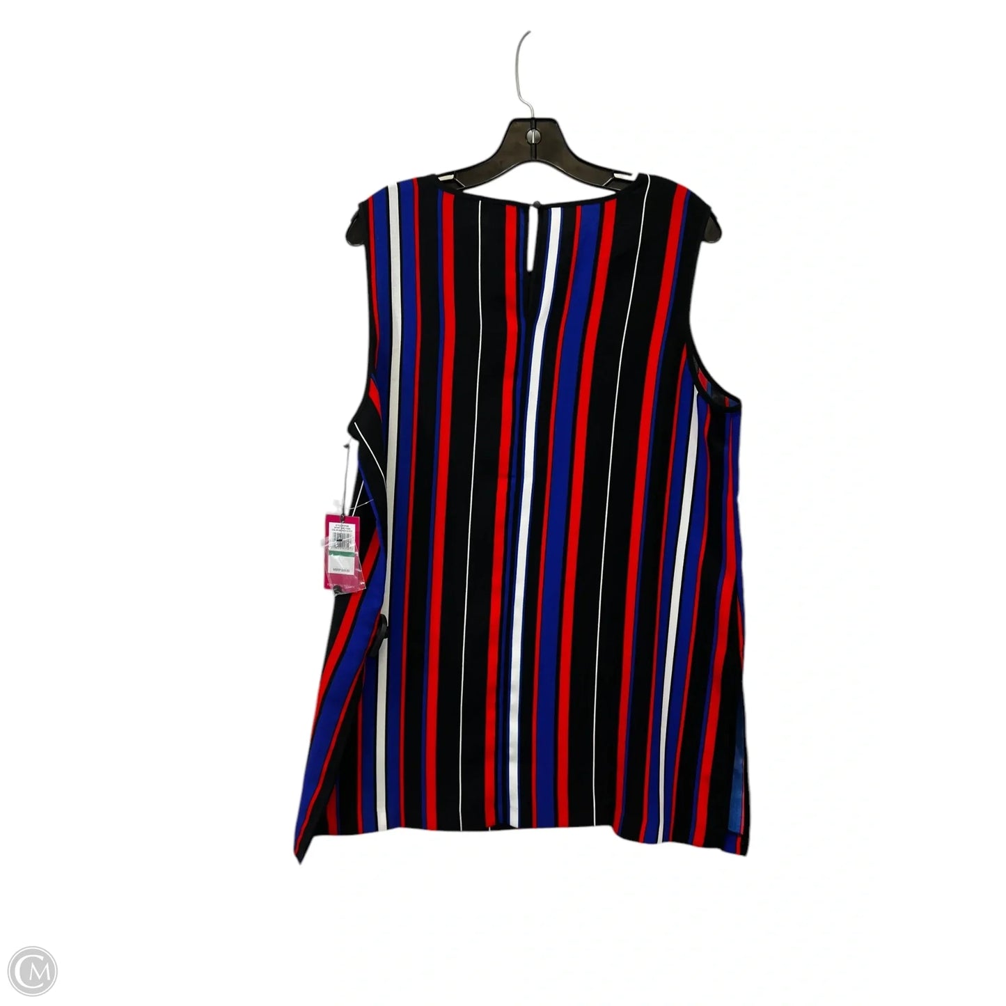 Top Sleeveless By Vince Camuto In Blue & Red, Size: L
